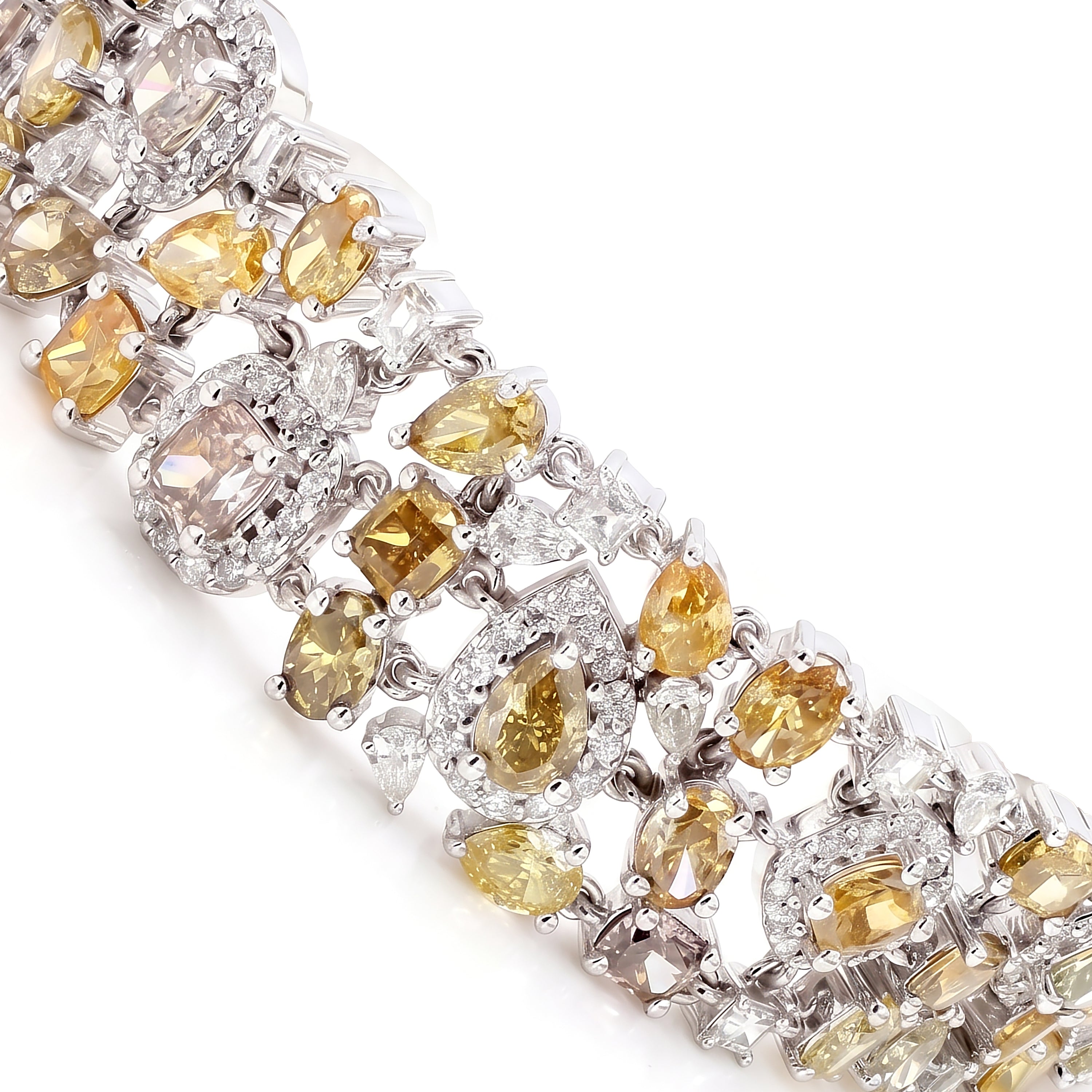 Natural Multi-color Multi-shape Diamond Bracelet