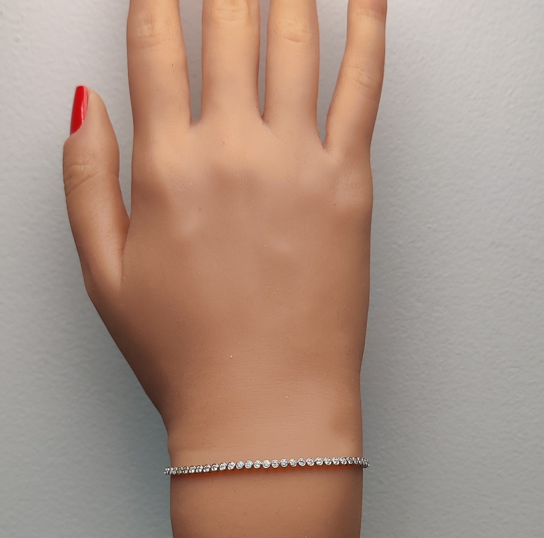 Natural White Round Diamond Bracelet