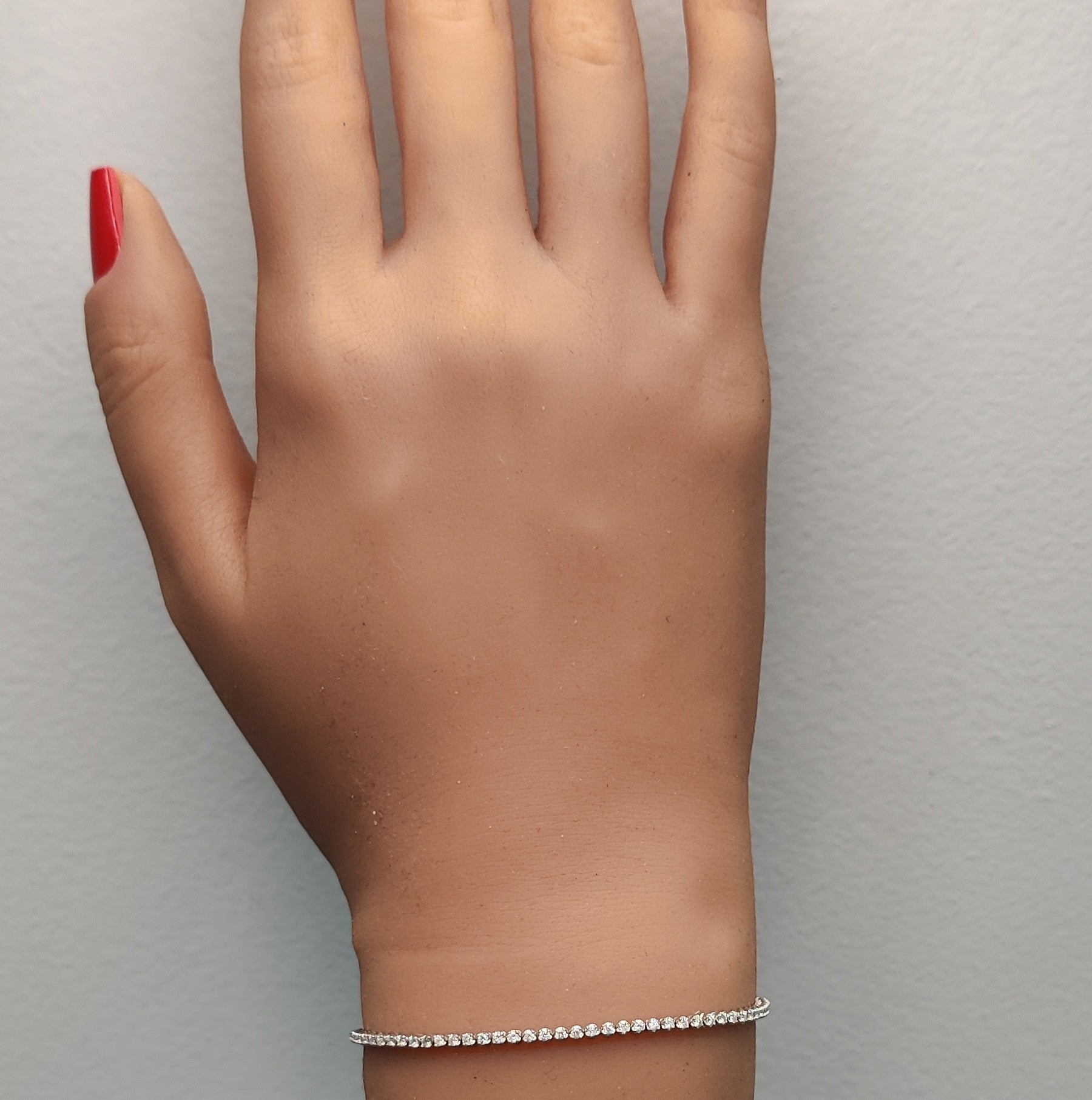 Natural White Round Diamond Bracelet