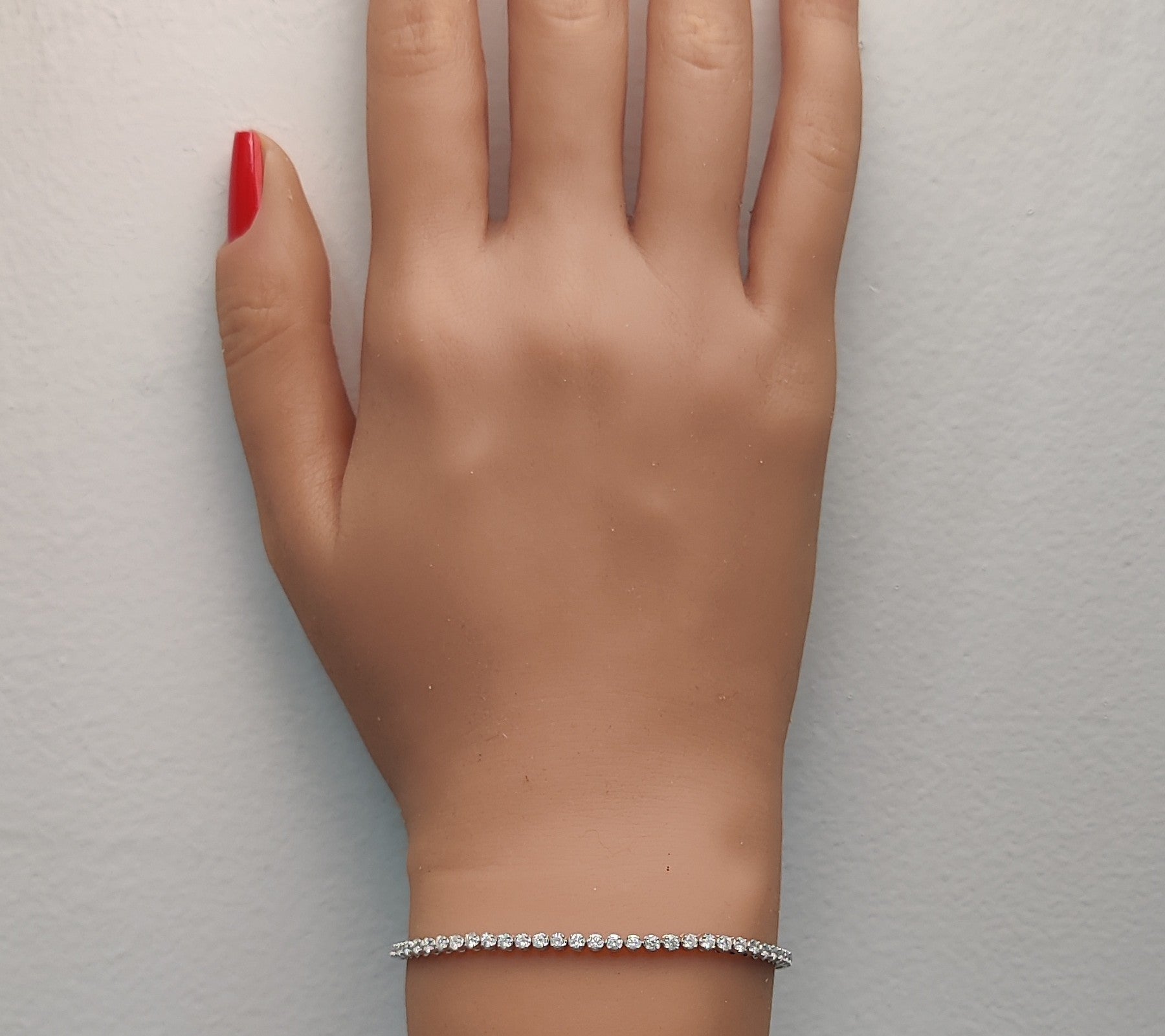 Natural White Round Diamond Bracelet