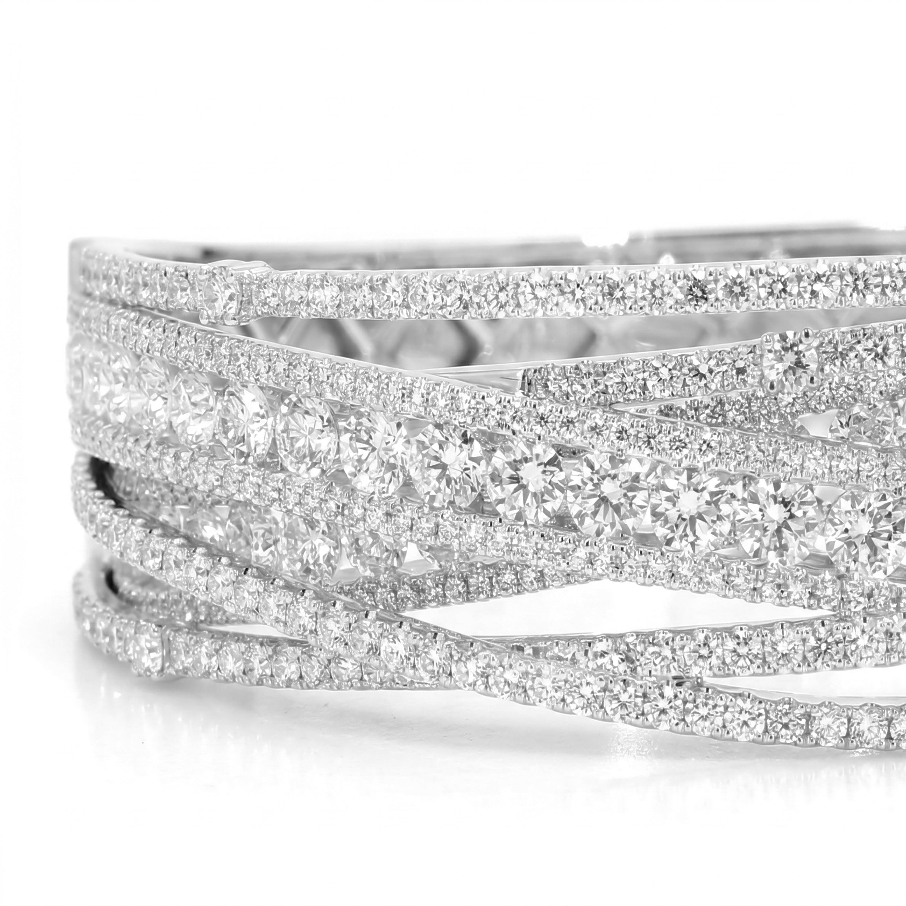 Natural Diamond Crossover Bangle