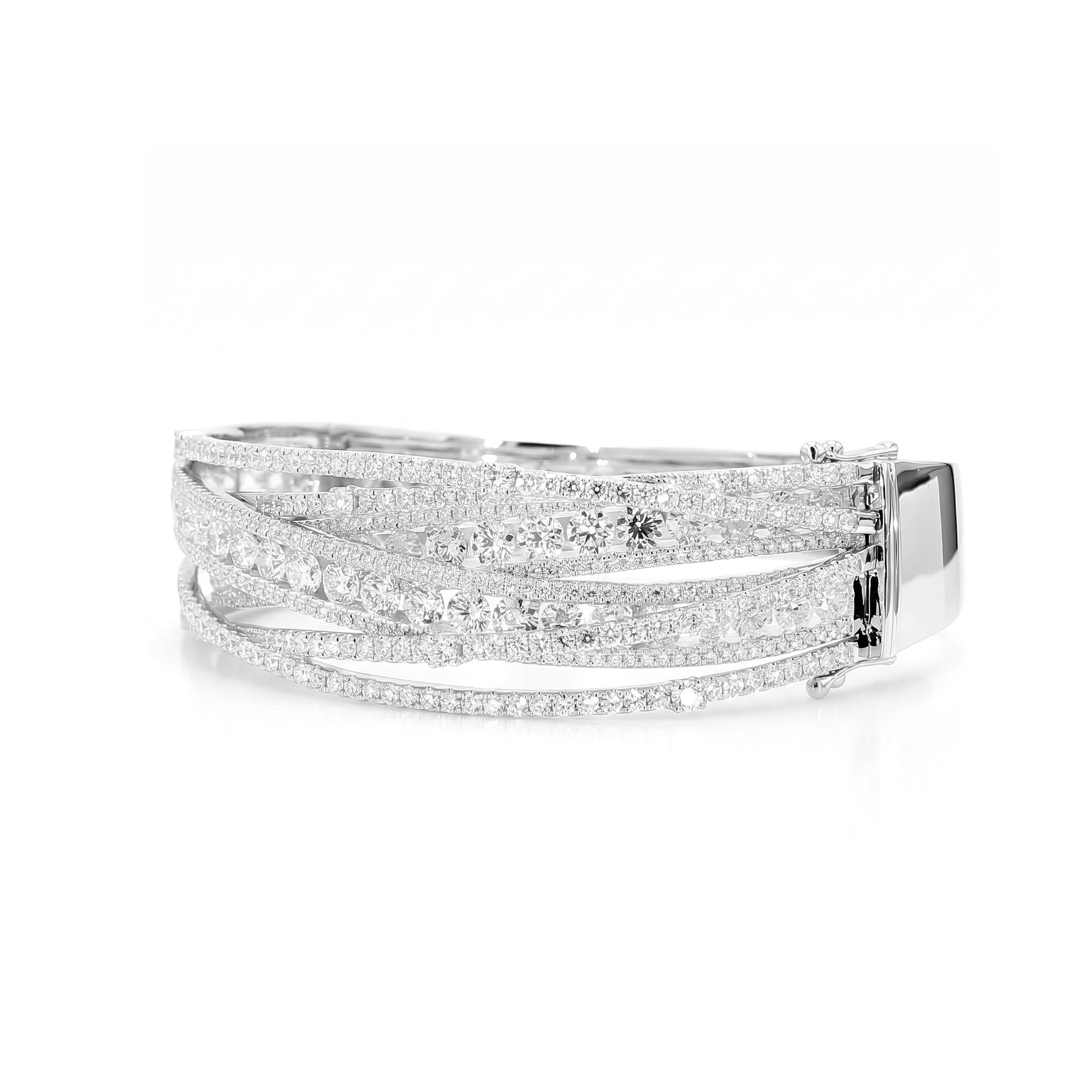Natural Diamond Crossover Bangle
