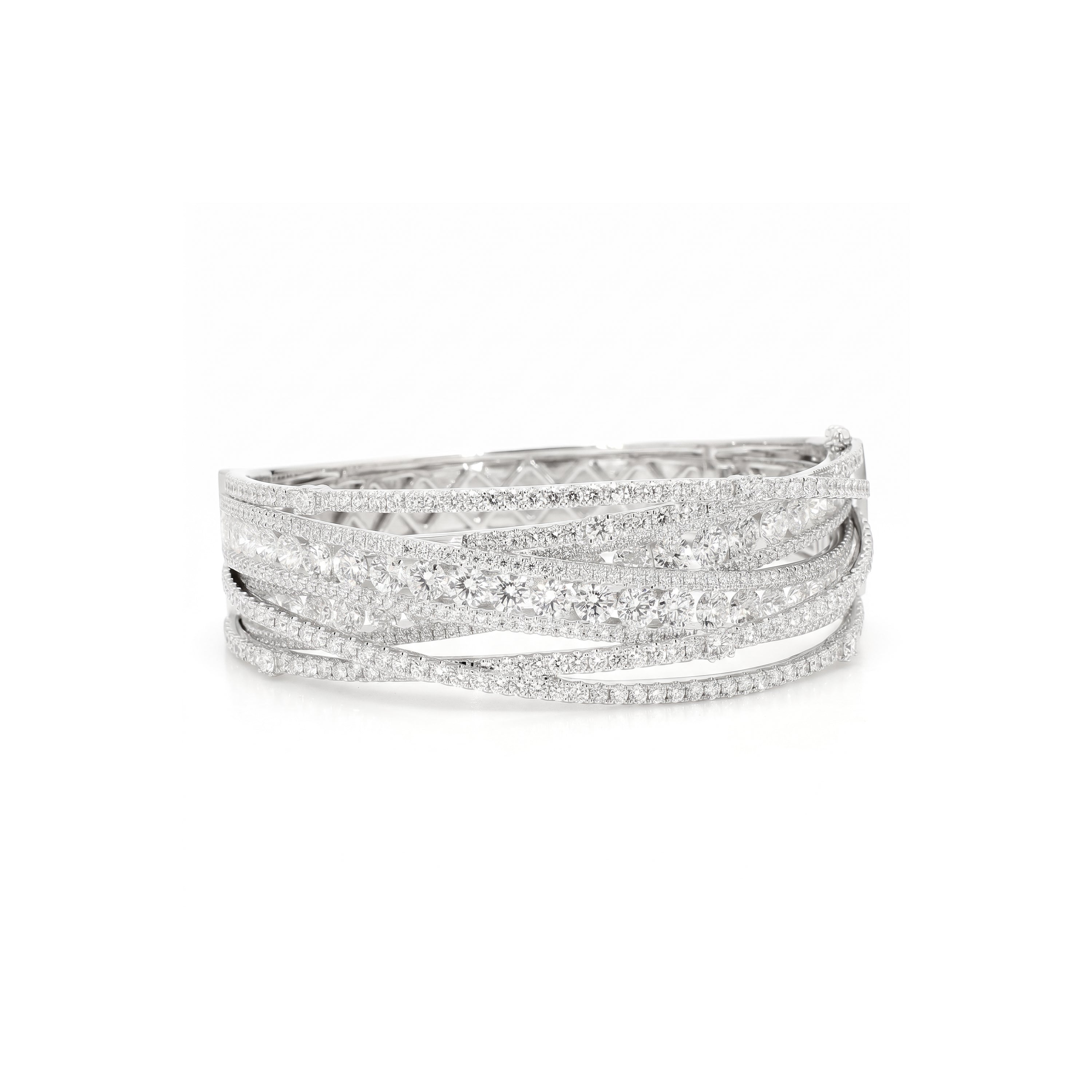 Natural Diamond Crossover Bangle