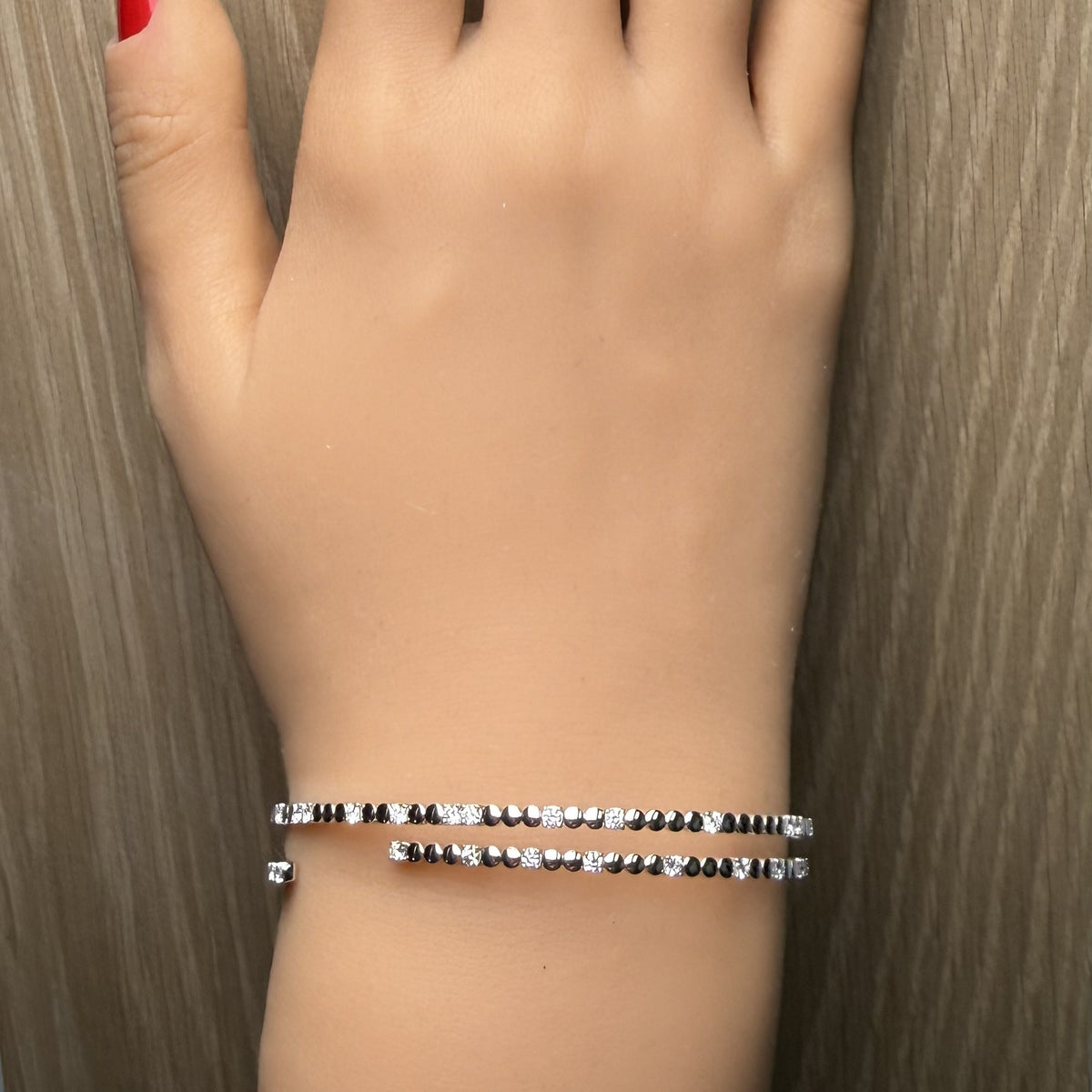 Natural White Round Diamond Bracelet