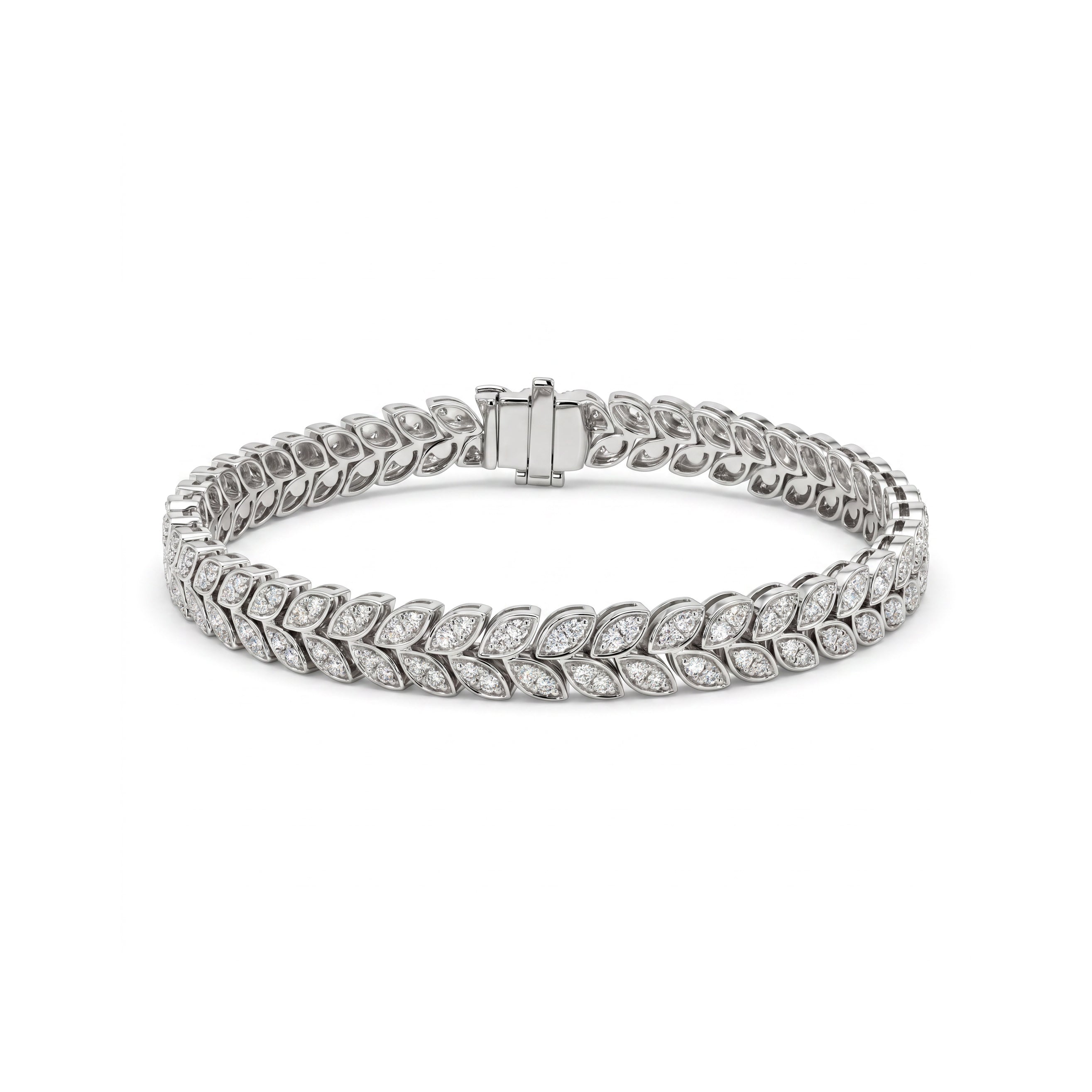 Natural Diamond Leaf Bracelet