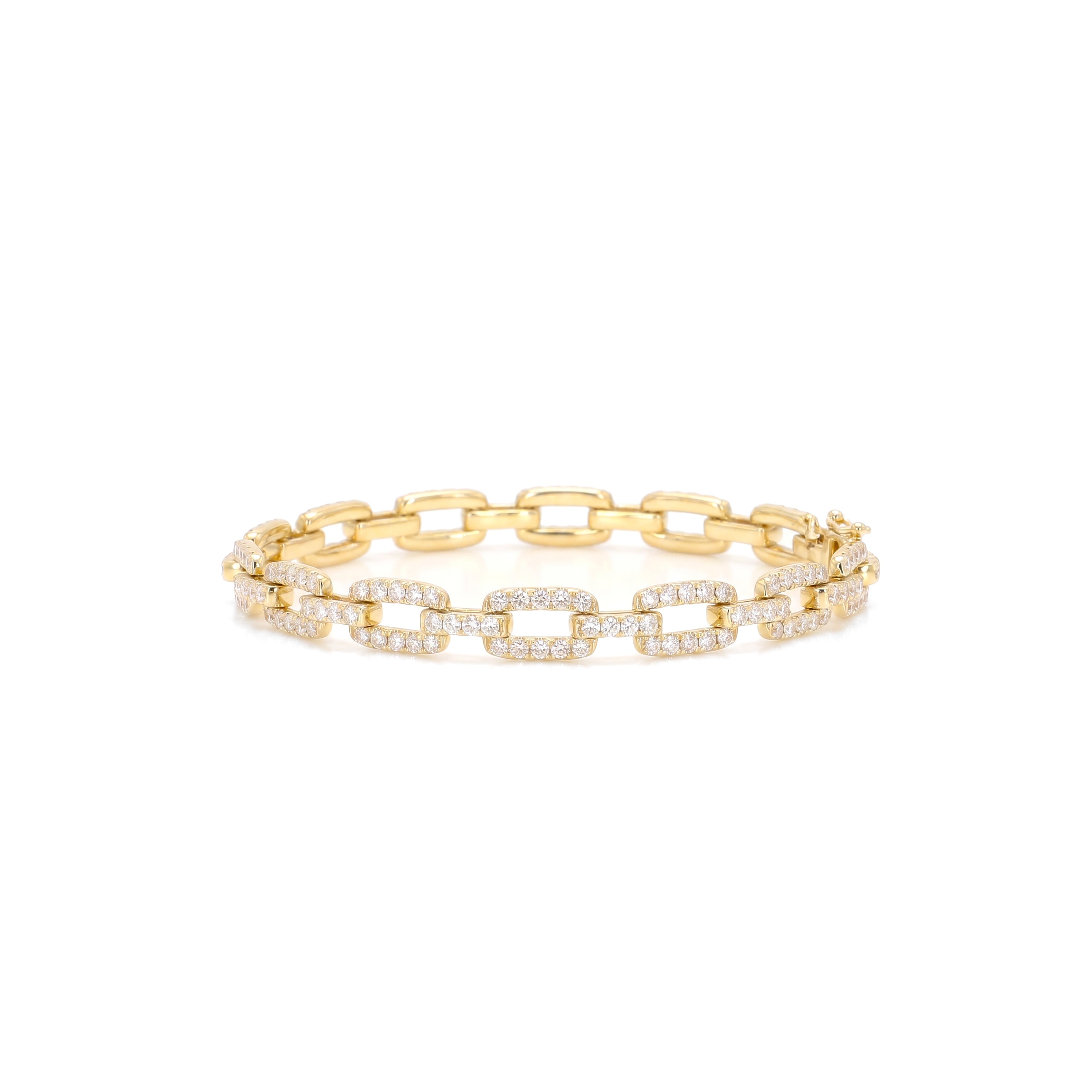 Natural Diamond Links Bracelet