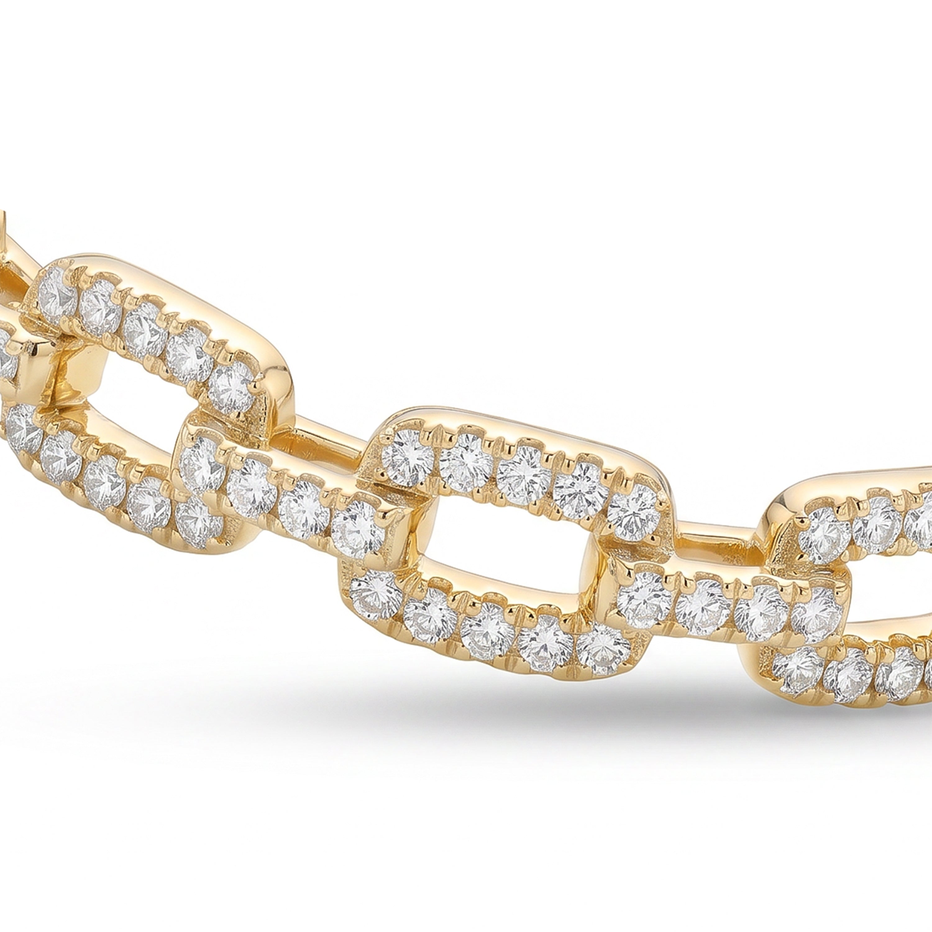 Natural Diamond Links Bracelet