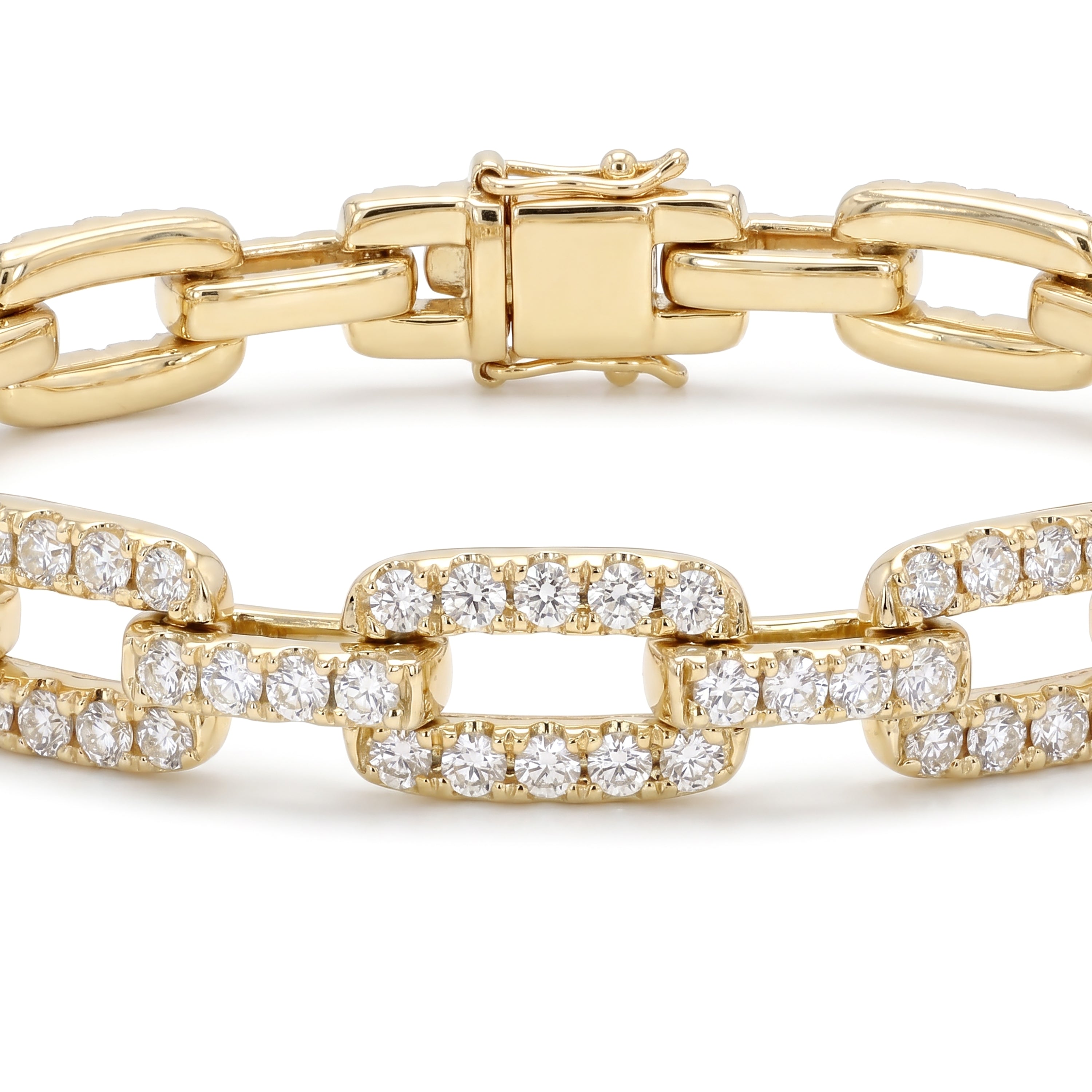 Natural Diamond Links Bracelet