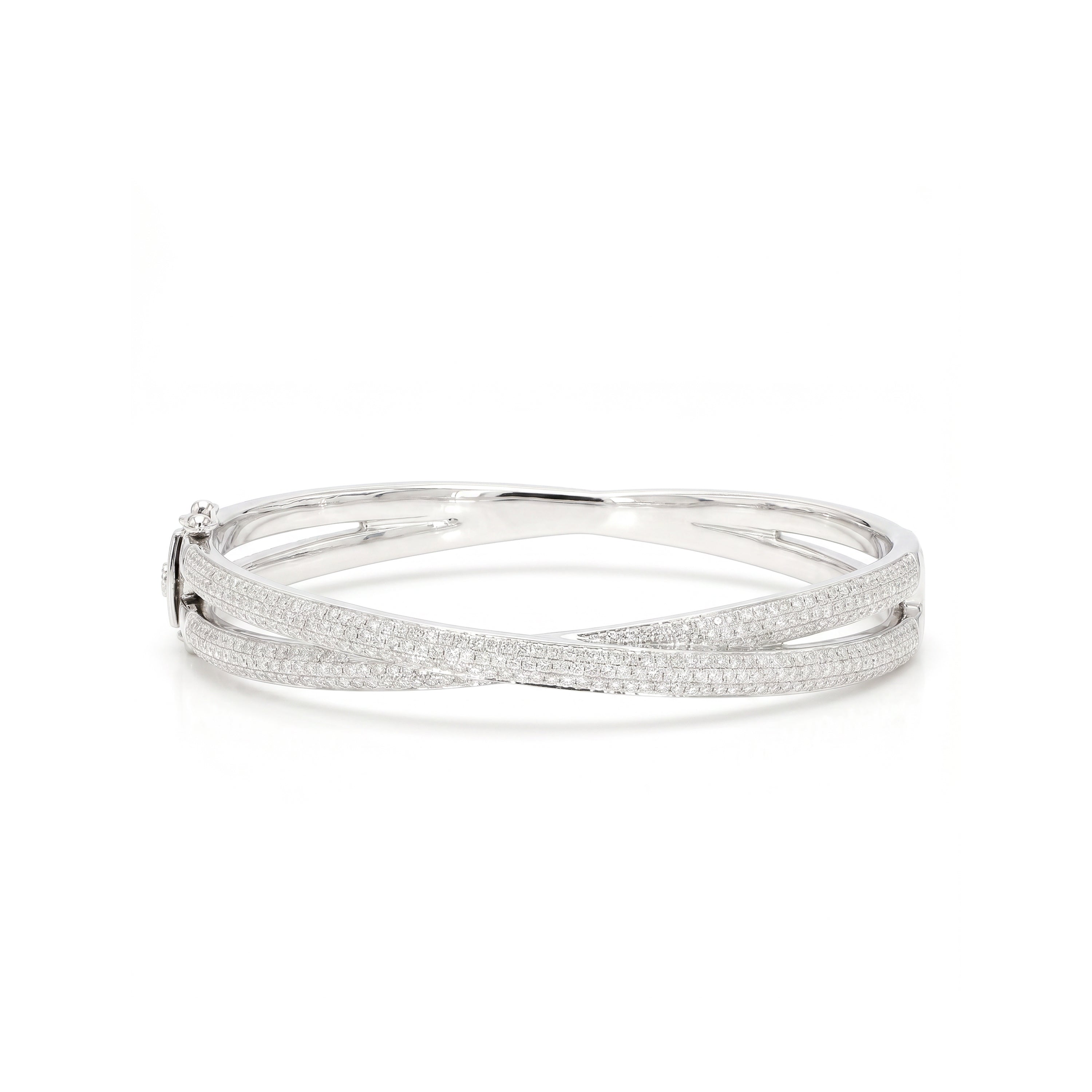 Natural Pavé Diamond Crossover Bracelet