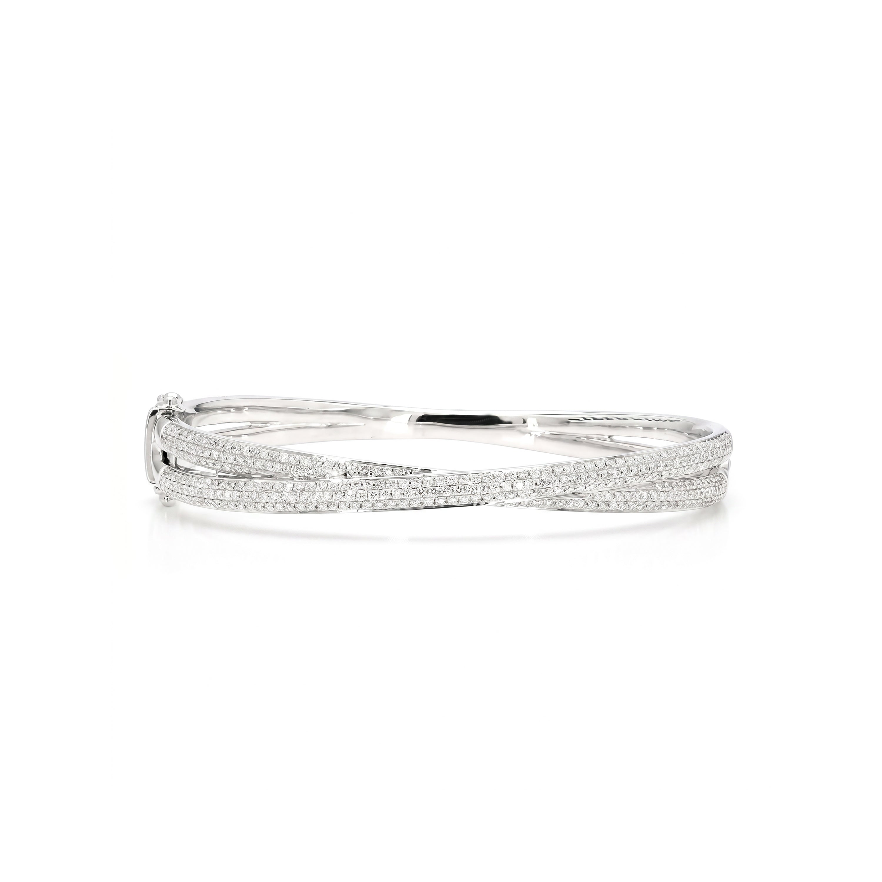 Natural Pavé Diamond Crossover Bracelet