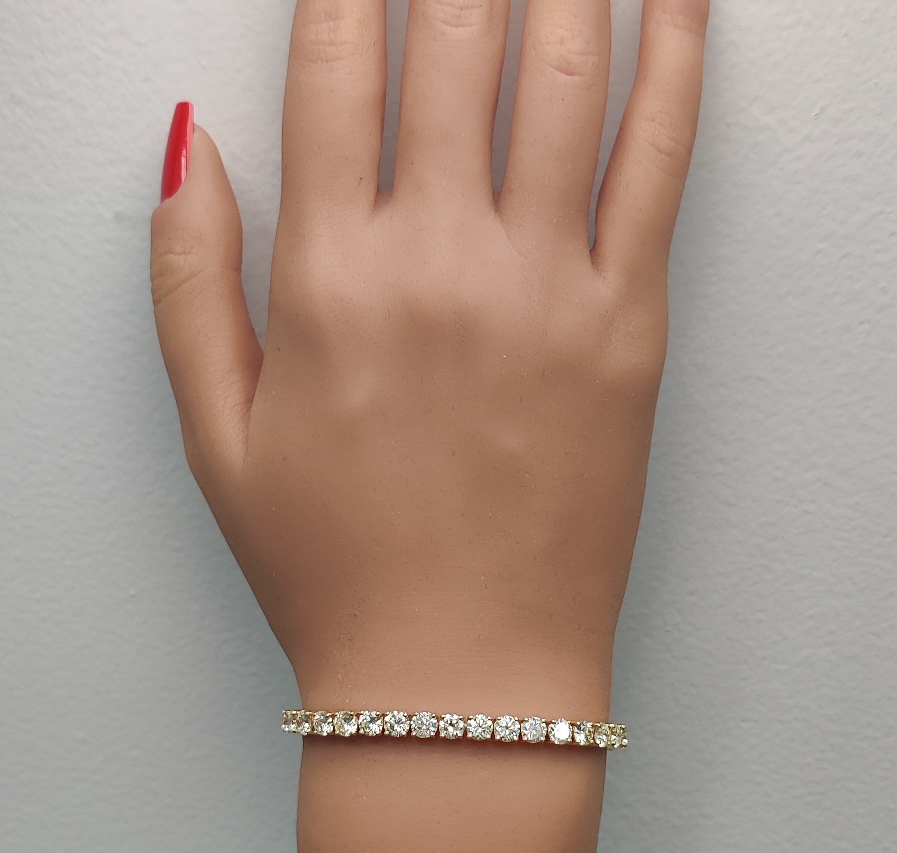 Natural White Round Diamond Bracelet
