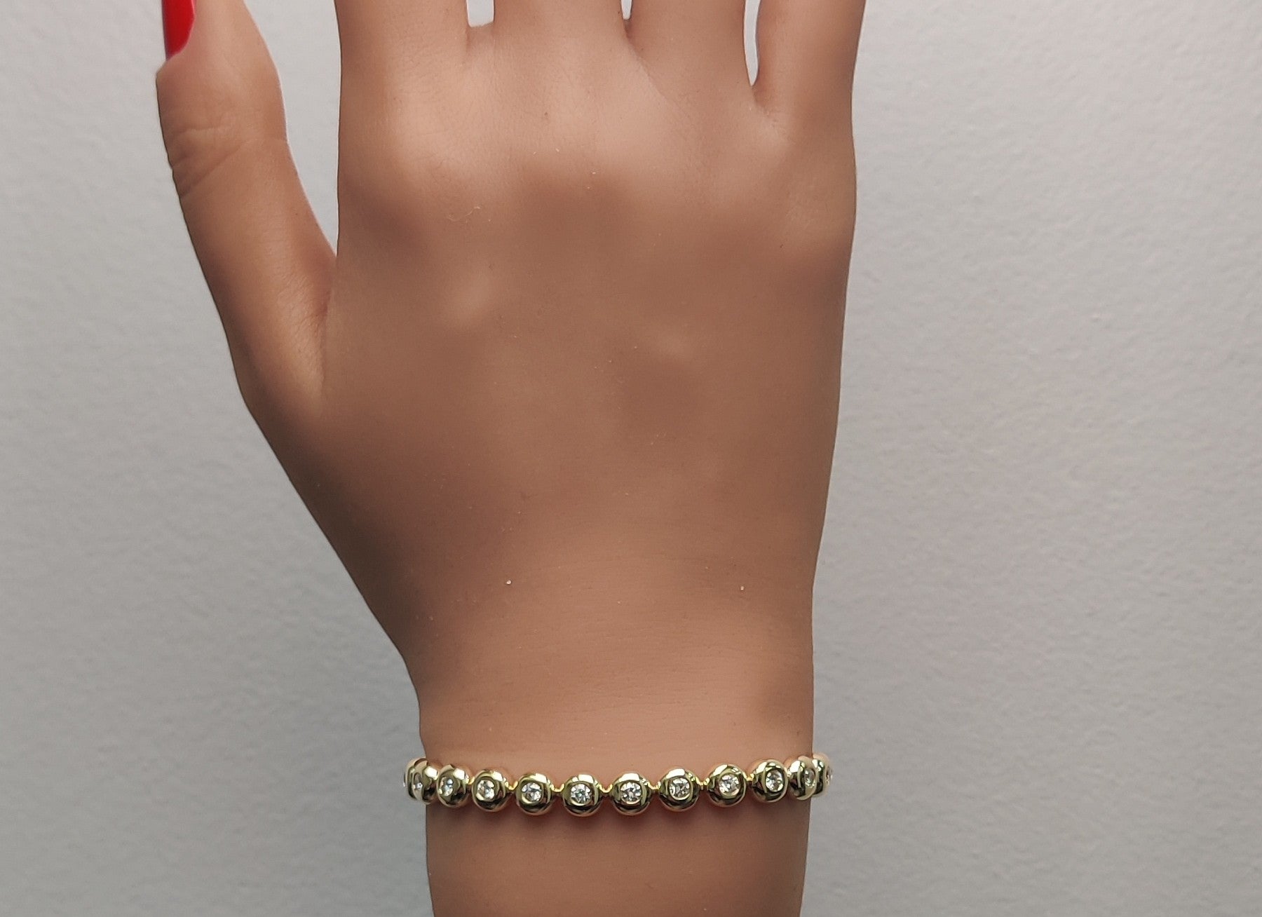 Natural White Round Diamond Bracelet