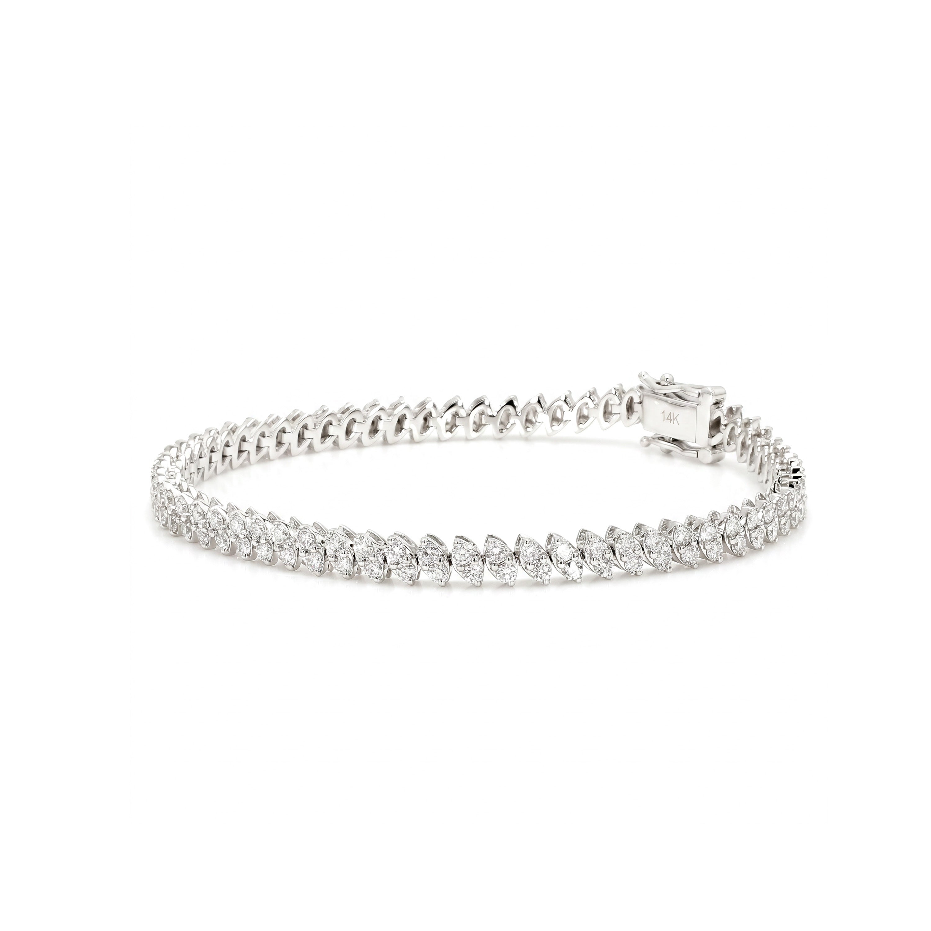 Natural Round Diamond Tennis Bracelet