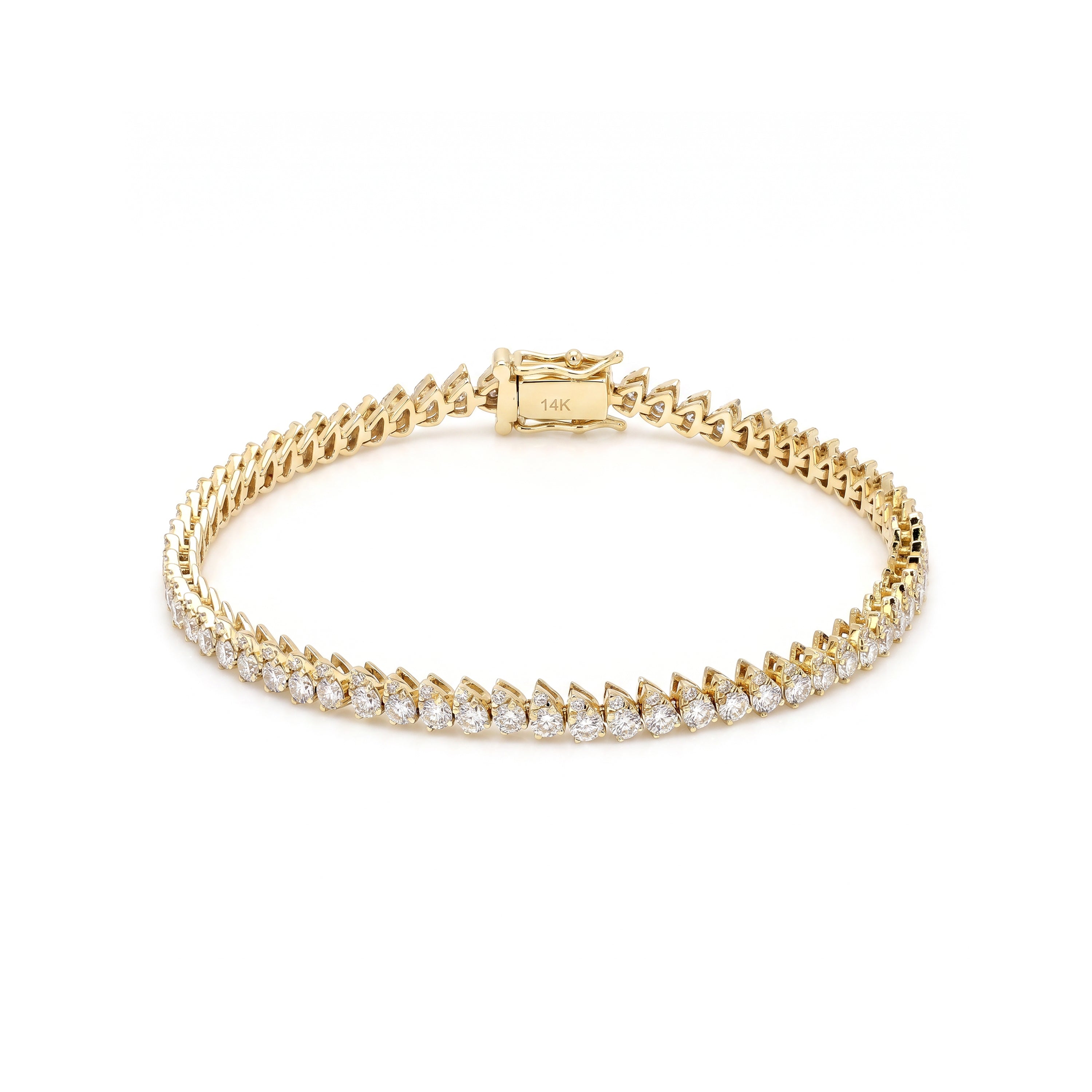 Natural Round Diamond Tennis Bracelet