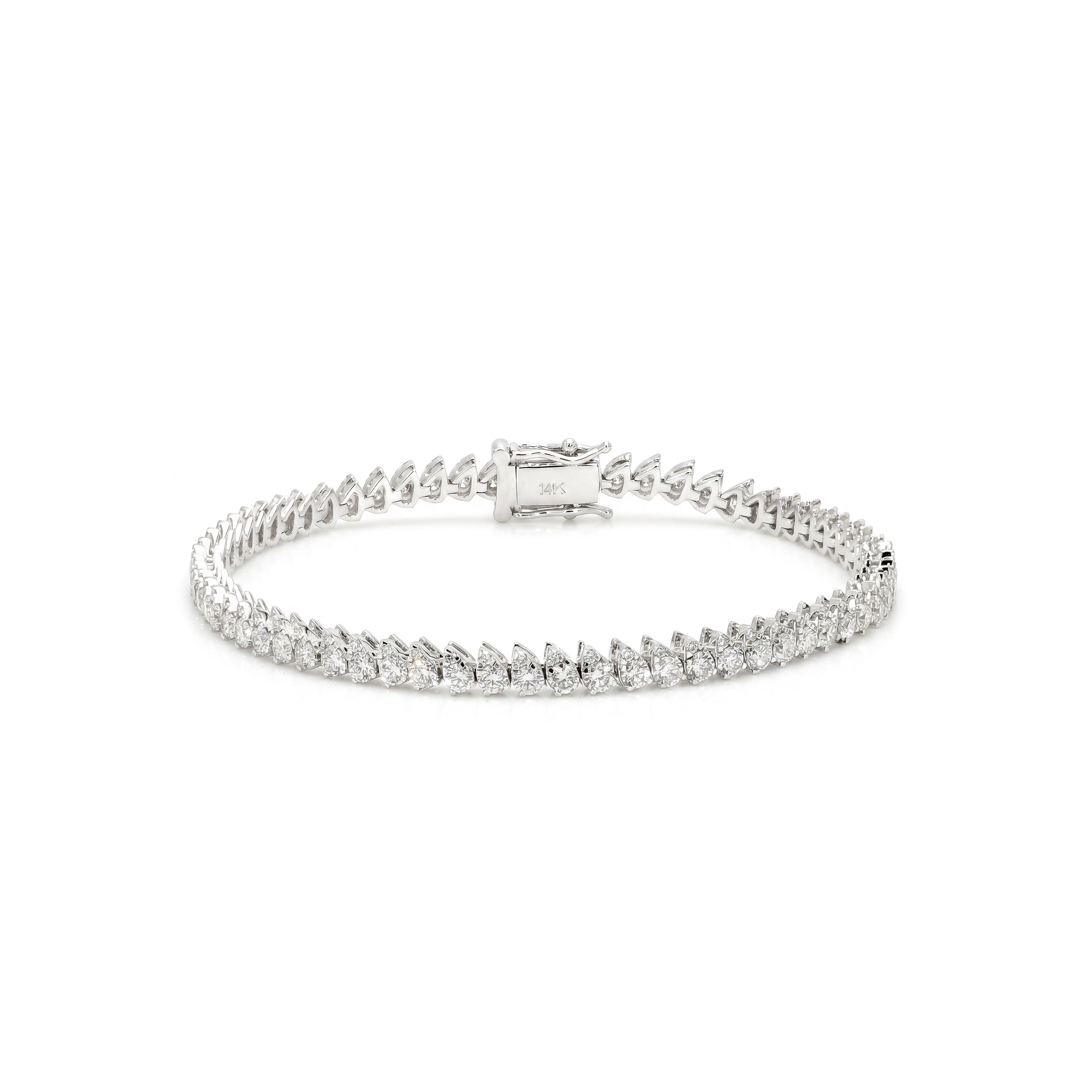 Natural Round Diamond Tennis Bracelet