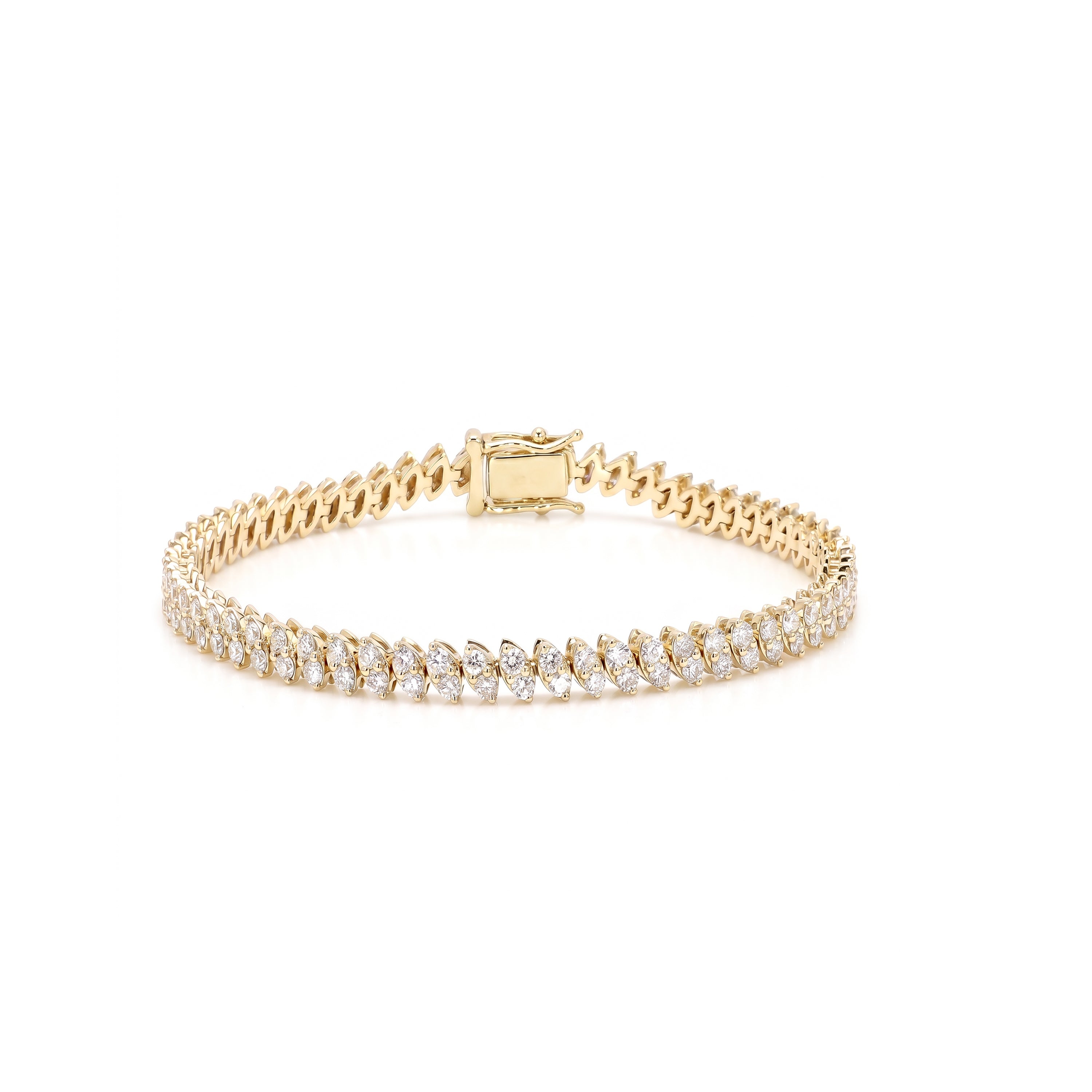 Natural Round Diamond Tennis Bracelet