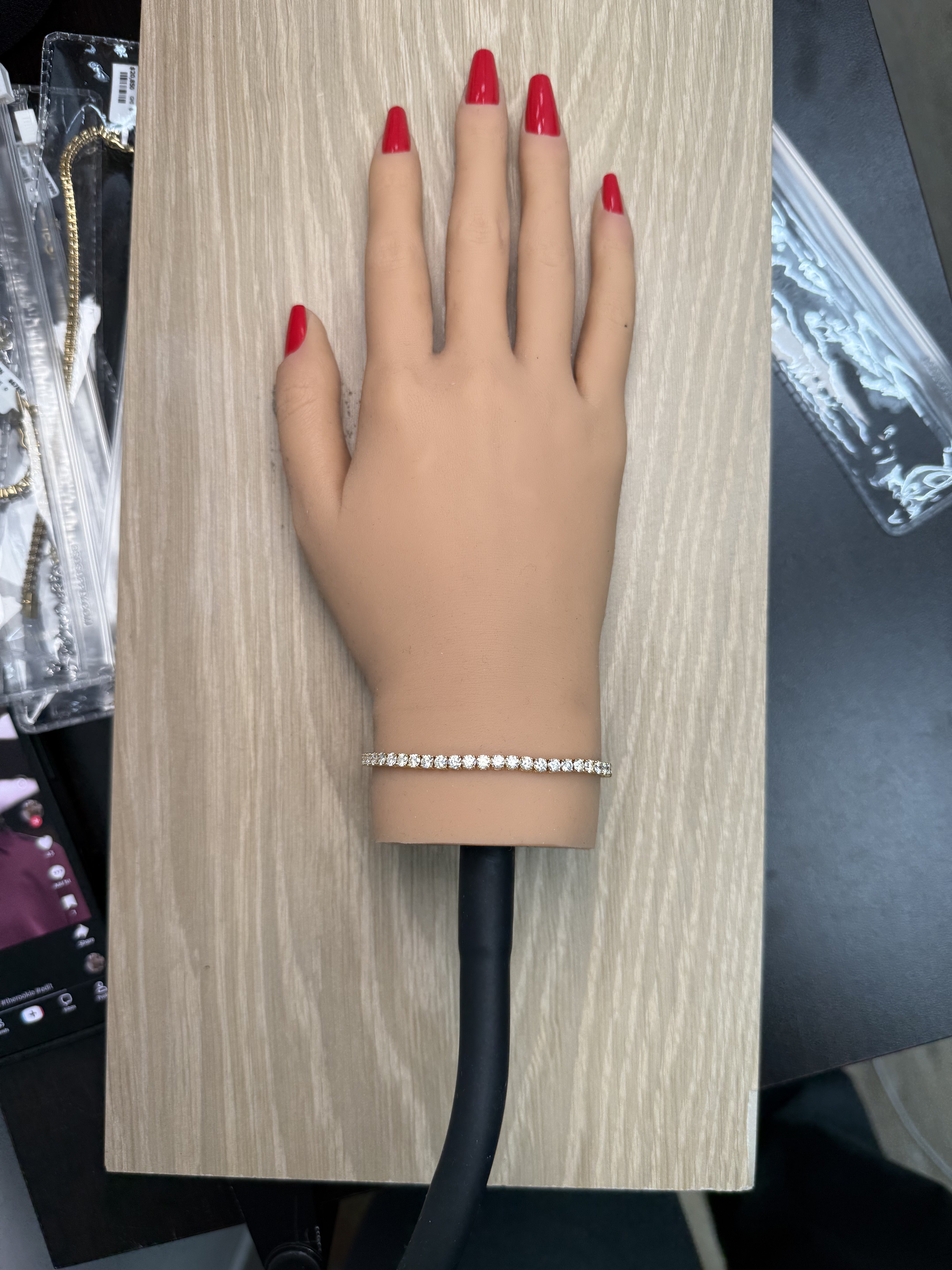 Natural White Round Diamond Bracelet