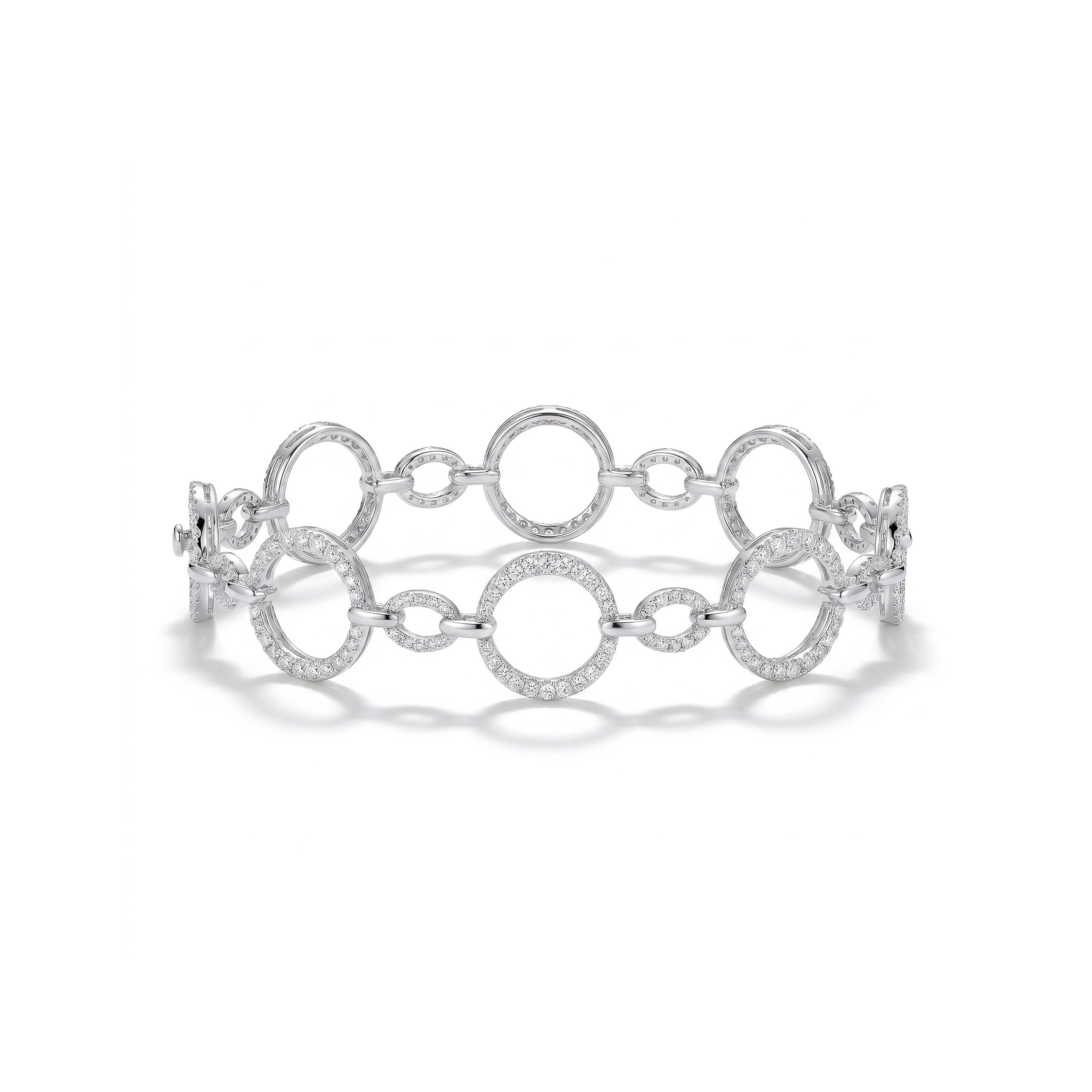 Natural Diamond Circles Bracelet