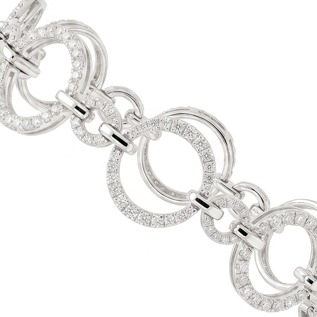 Natural Diamond Circles Bracelet
