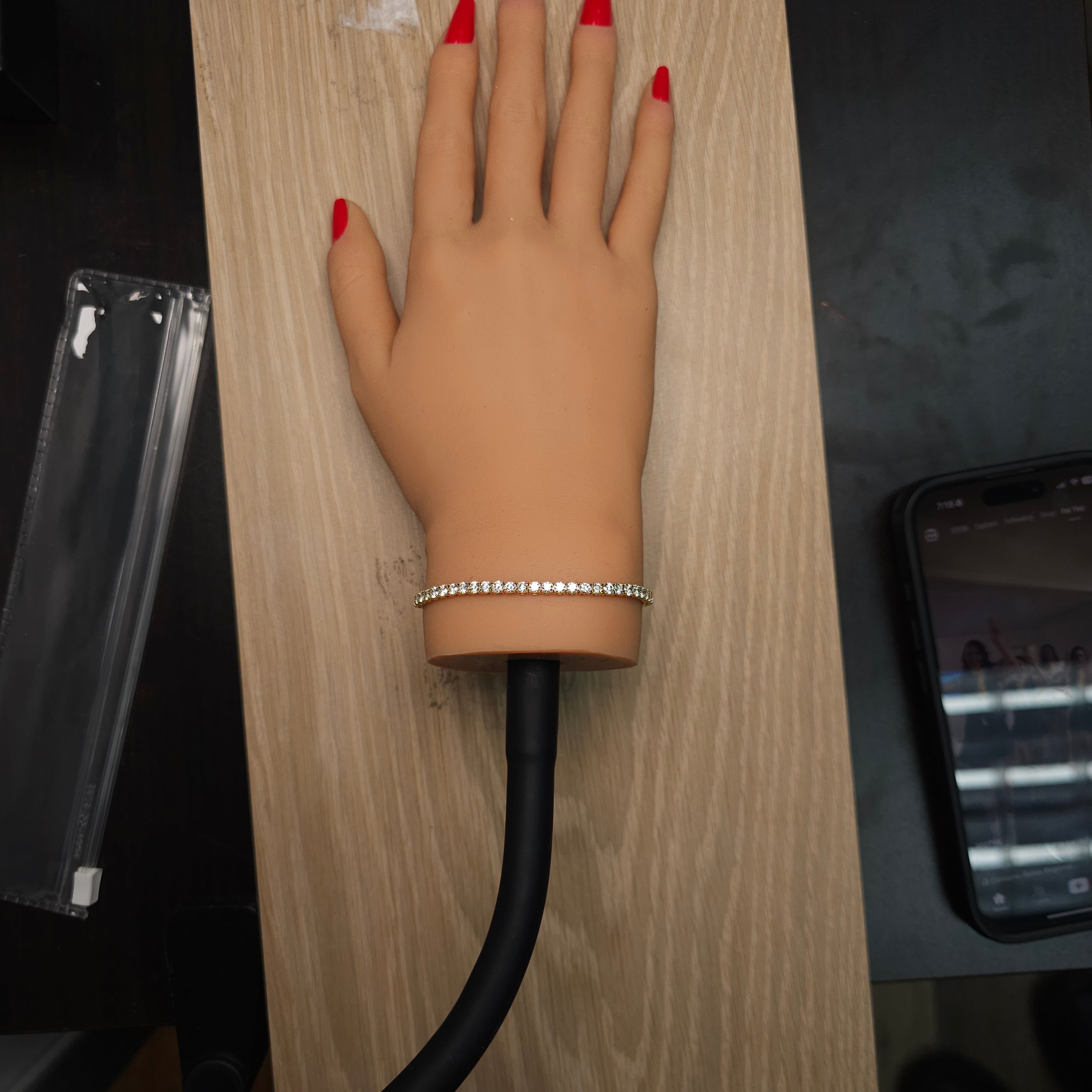 Natural White Round Diamond Bracelet