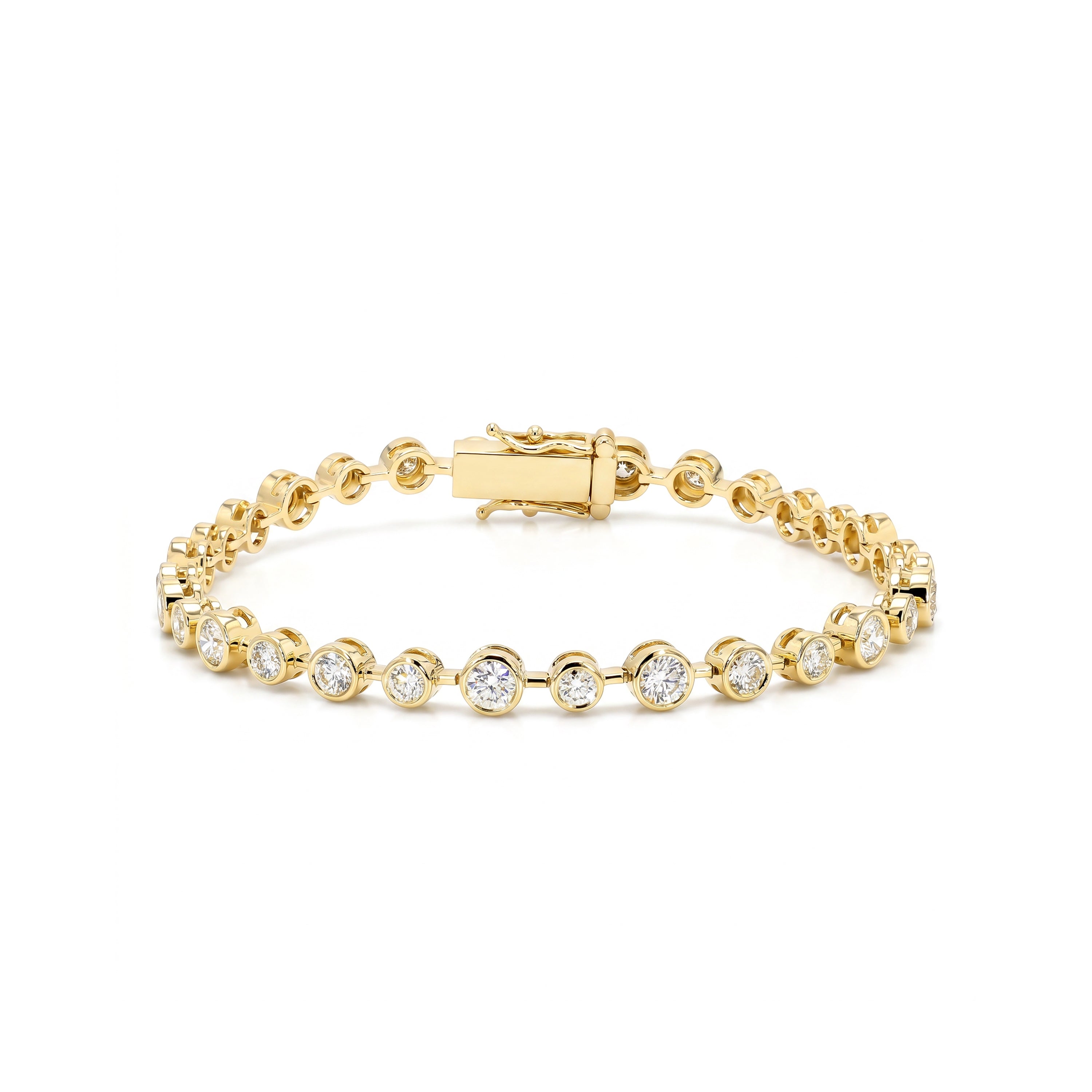 Natural Diamond Bezel Tennis Bracelet