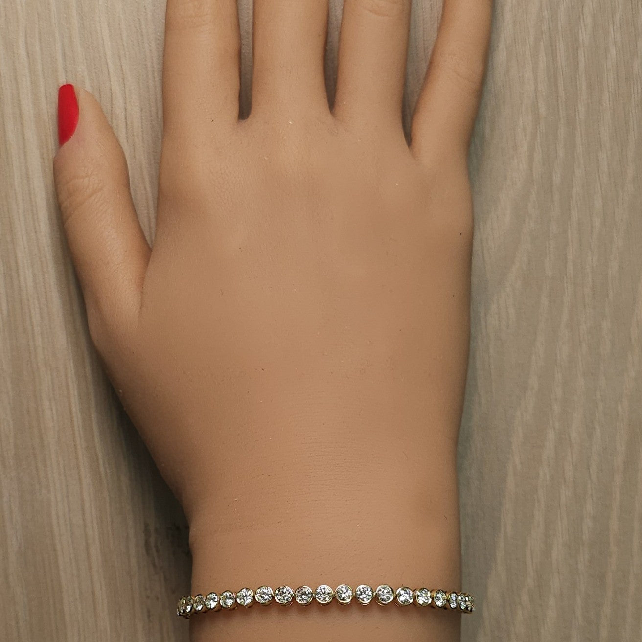 Natural White Round Diamond Bracelet