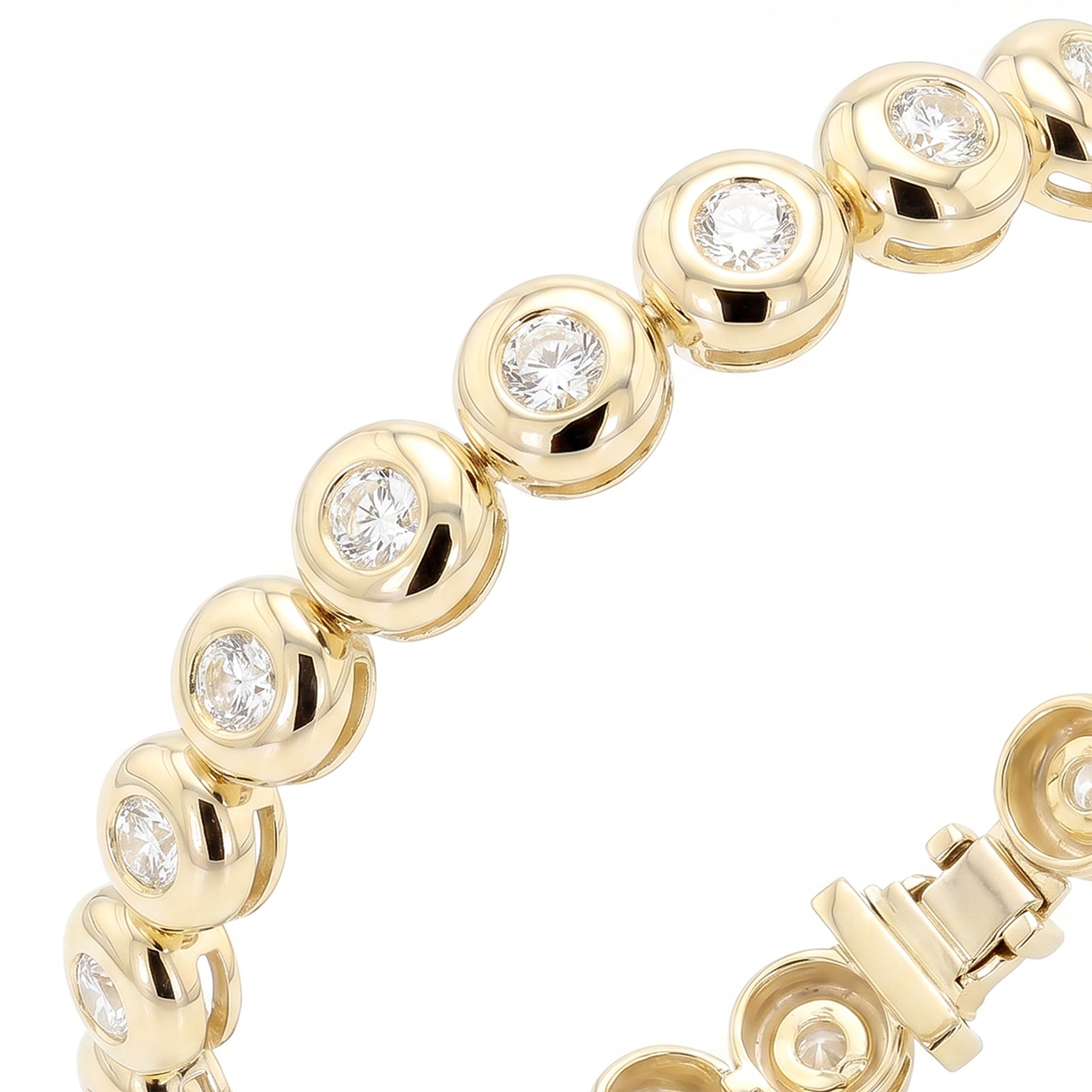 Natural Diamond Bezel Tennis Bracelet