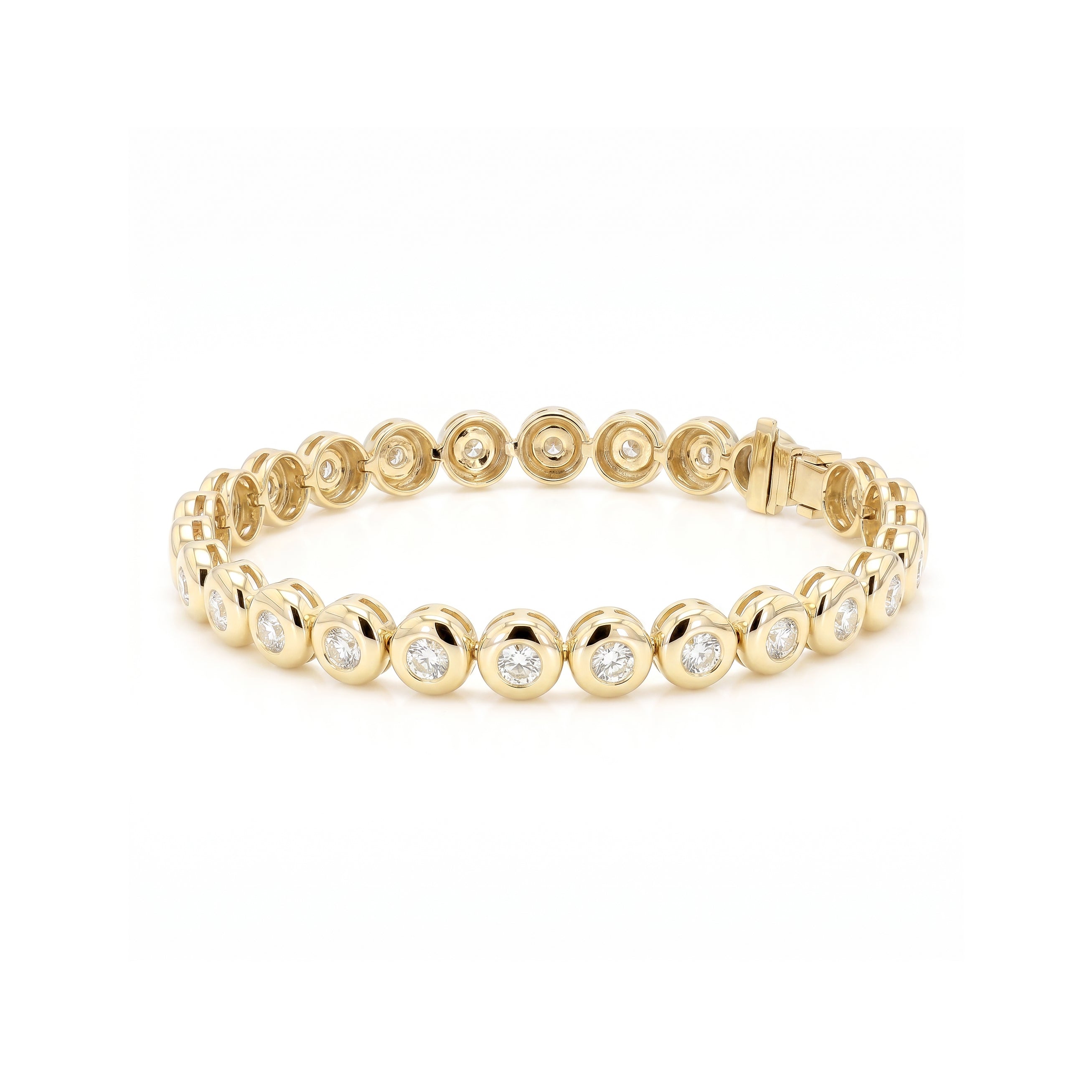 Natural Diamond Bezel Tennis Bracelet