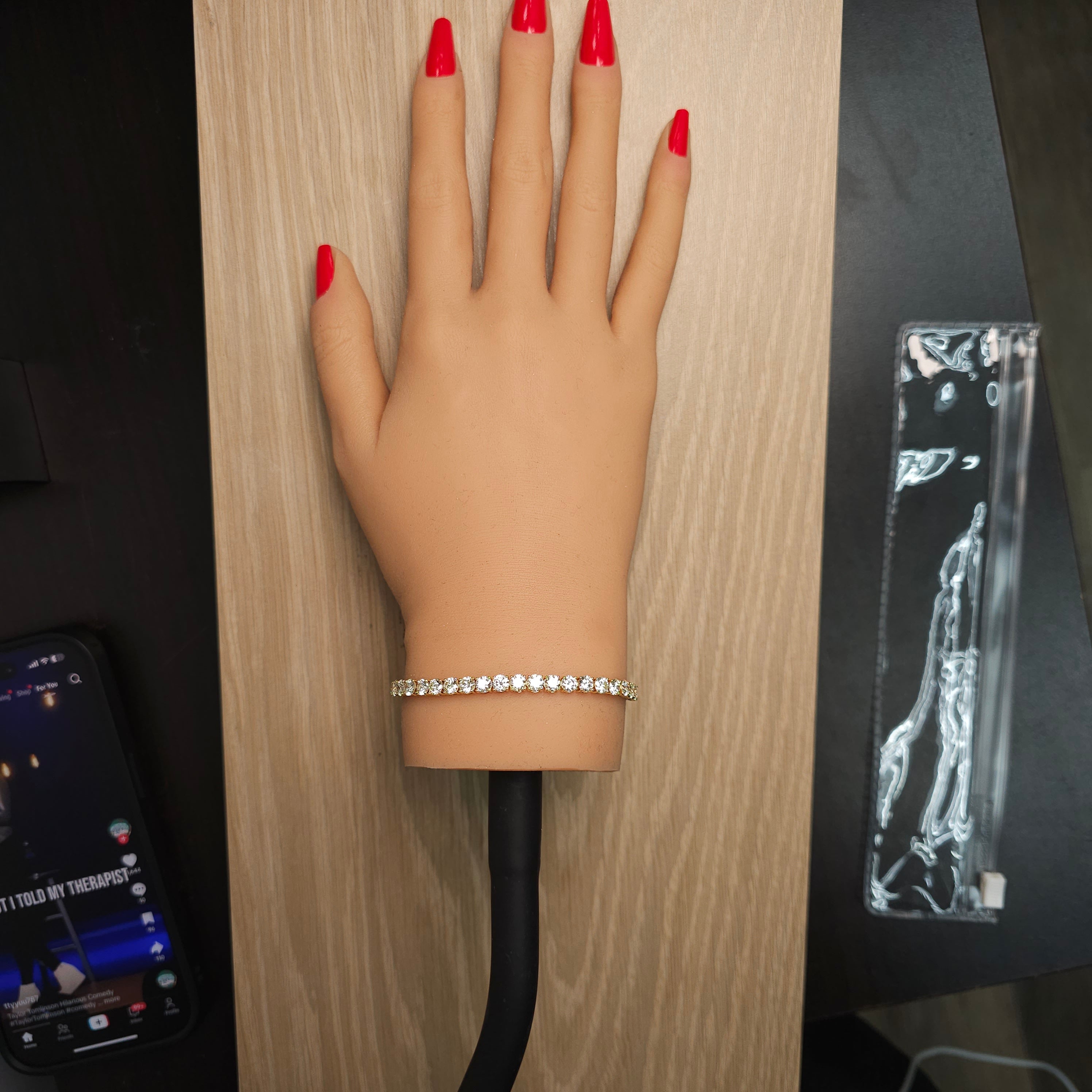 Natural White Round Diamond Bracelet