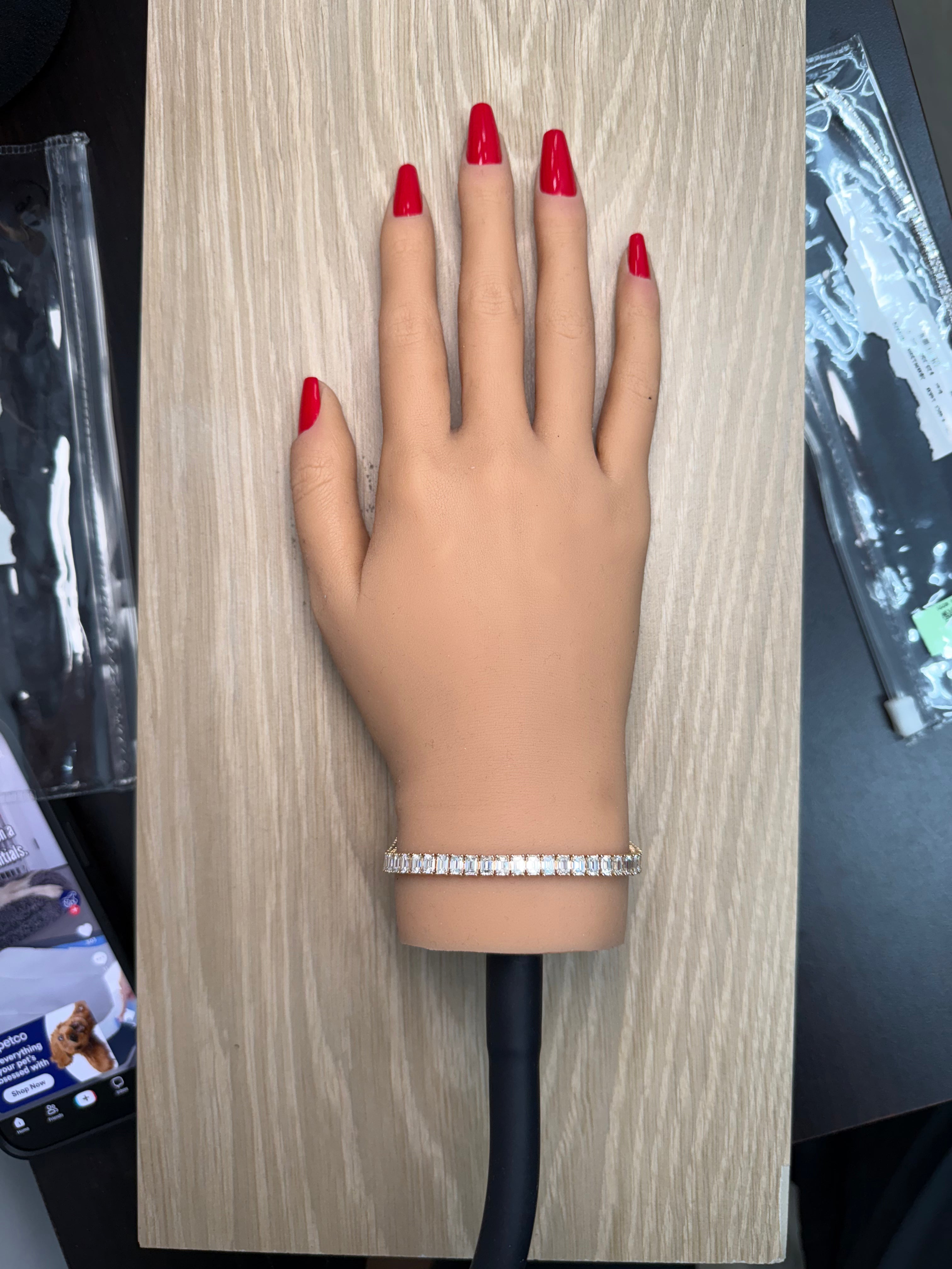 Natural White Emerald Diamond BRACELET