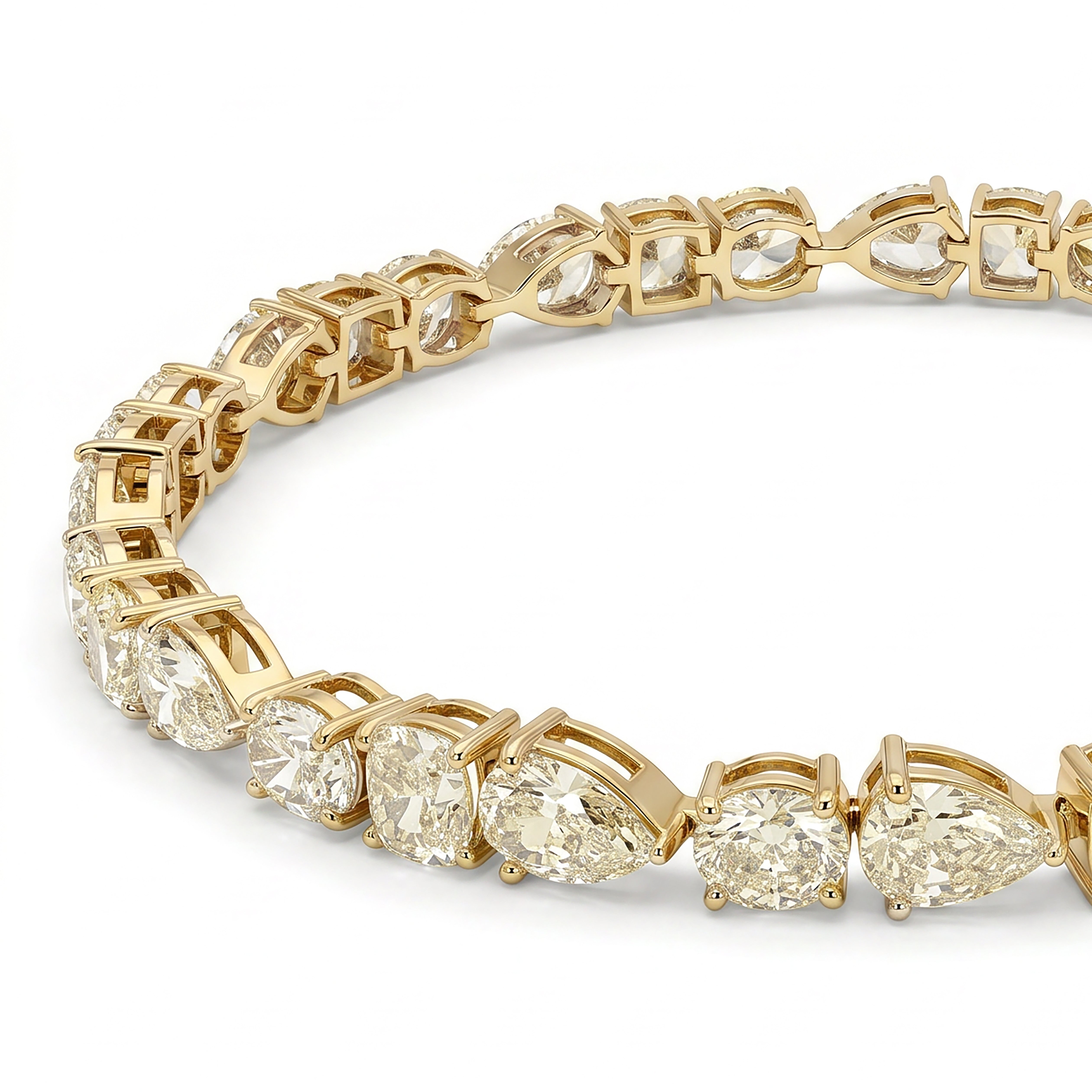 Natural Multi-shape Diamond Bracelet