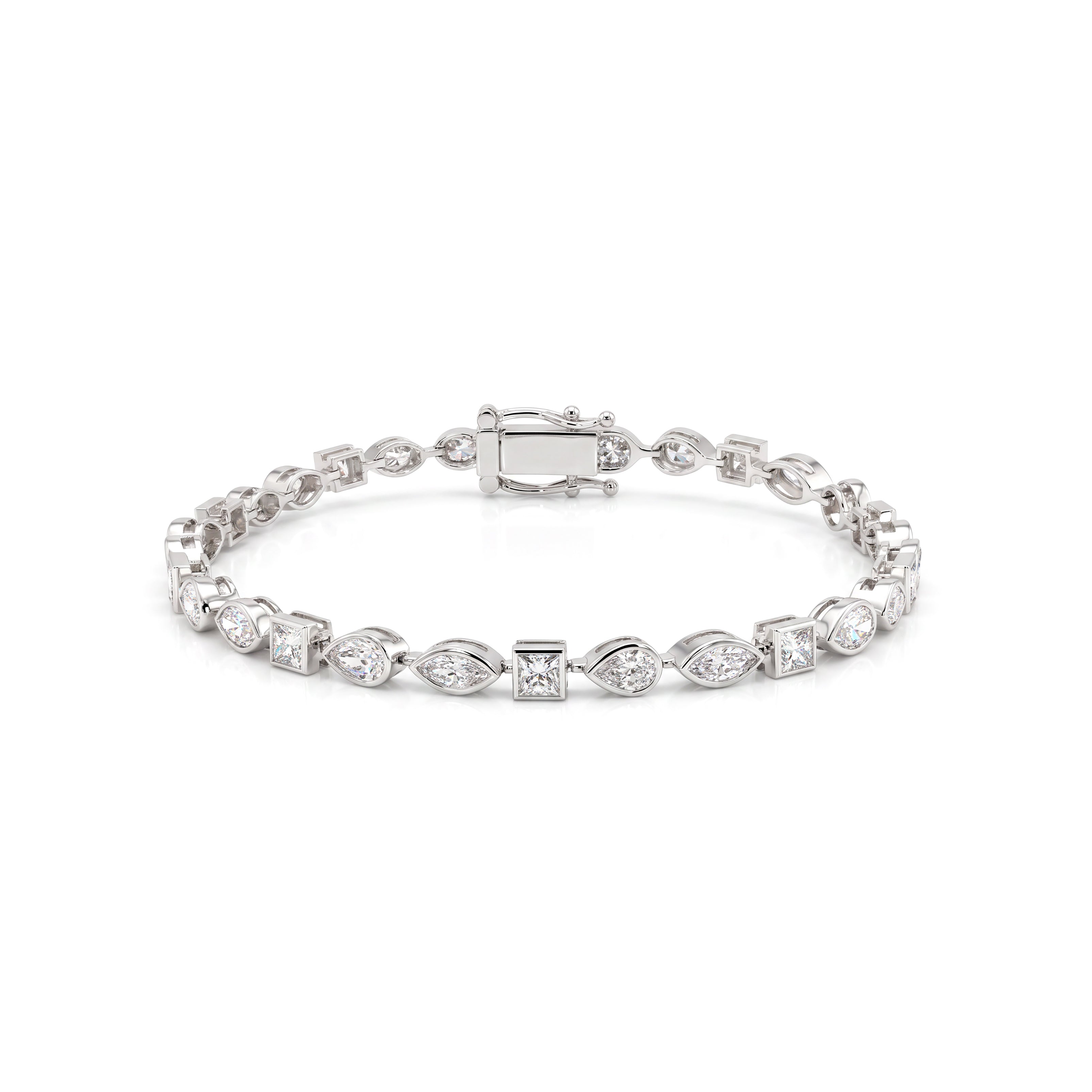 Natural Multi-shape Diamond Bracelet