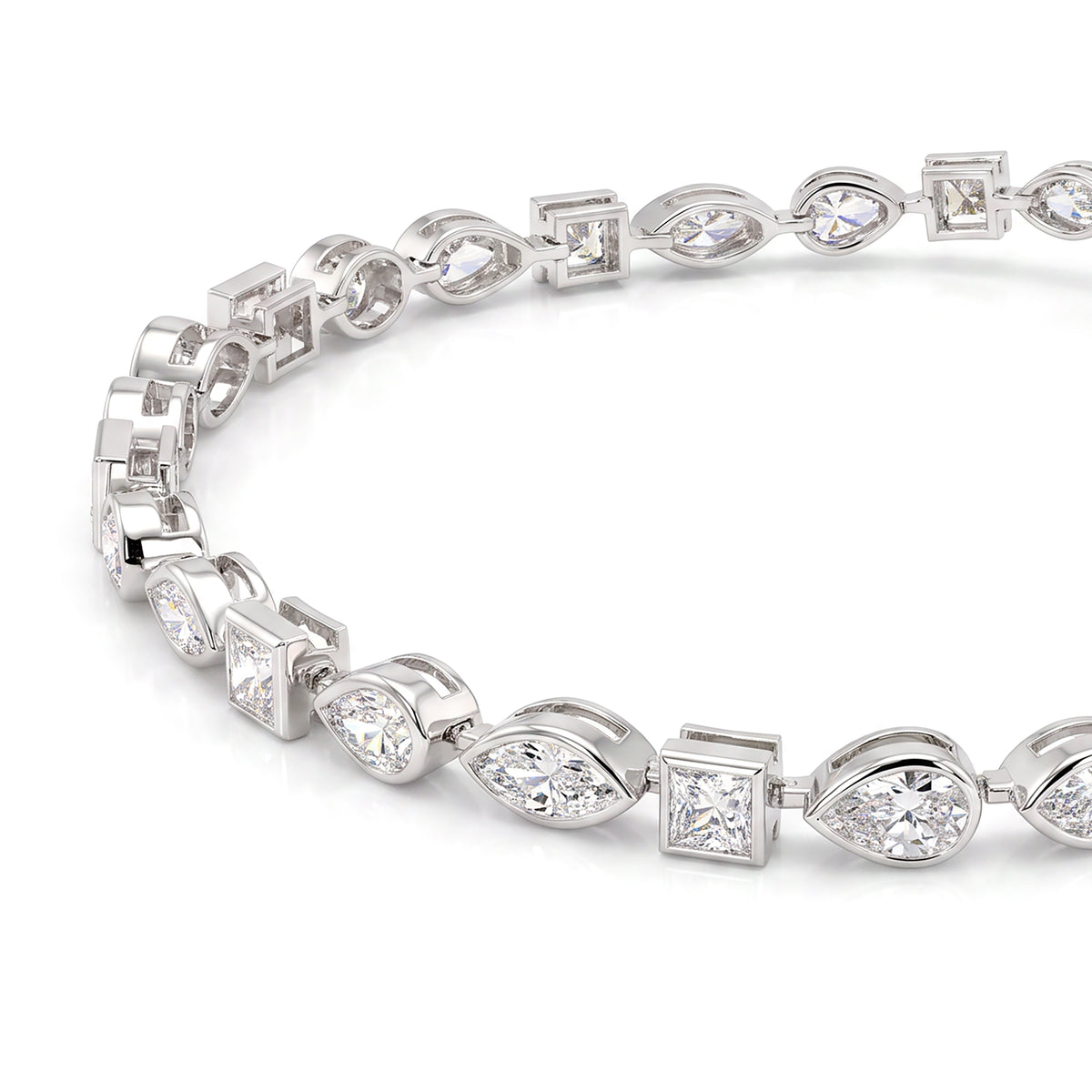 Natural Multi-shape Diamond Bracelet