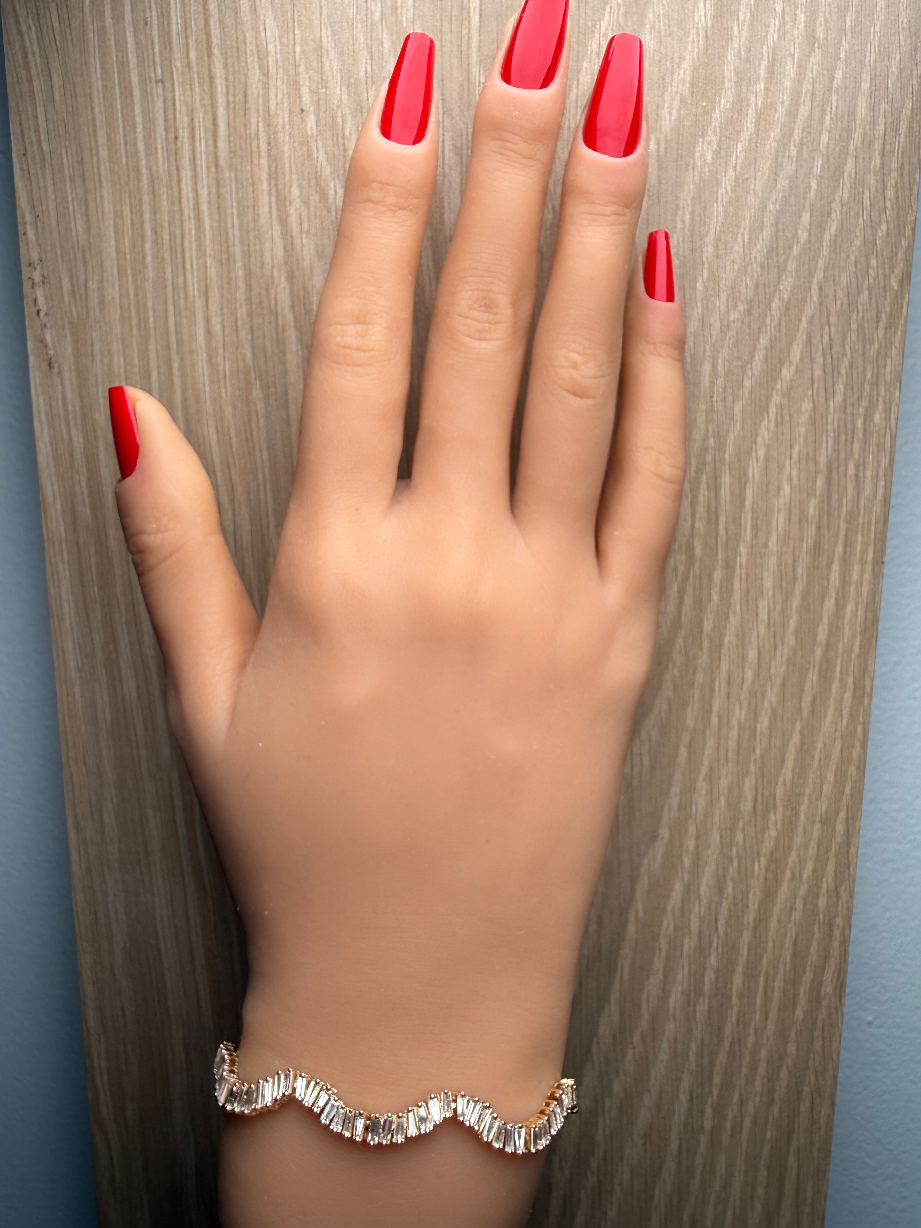 Natural White Baguette Diamond Bracelet