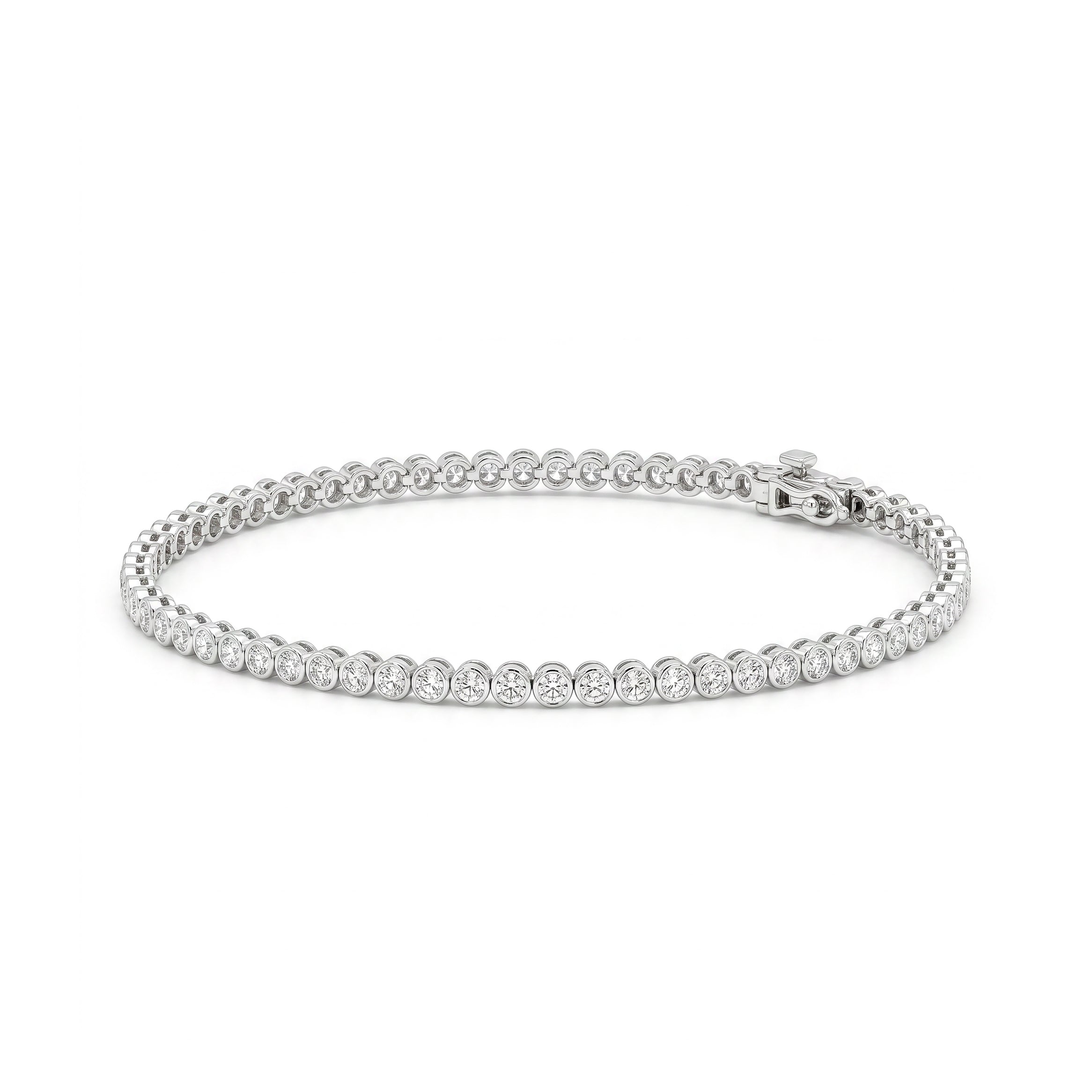 Natural Diamond Bezel Tennis Bracelet