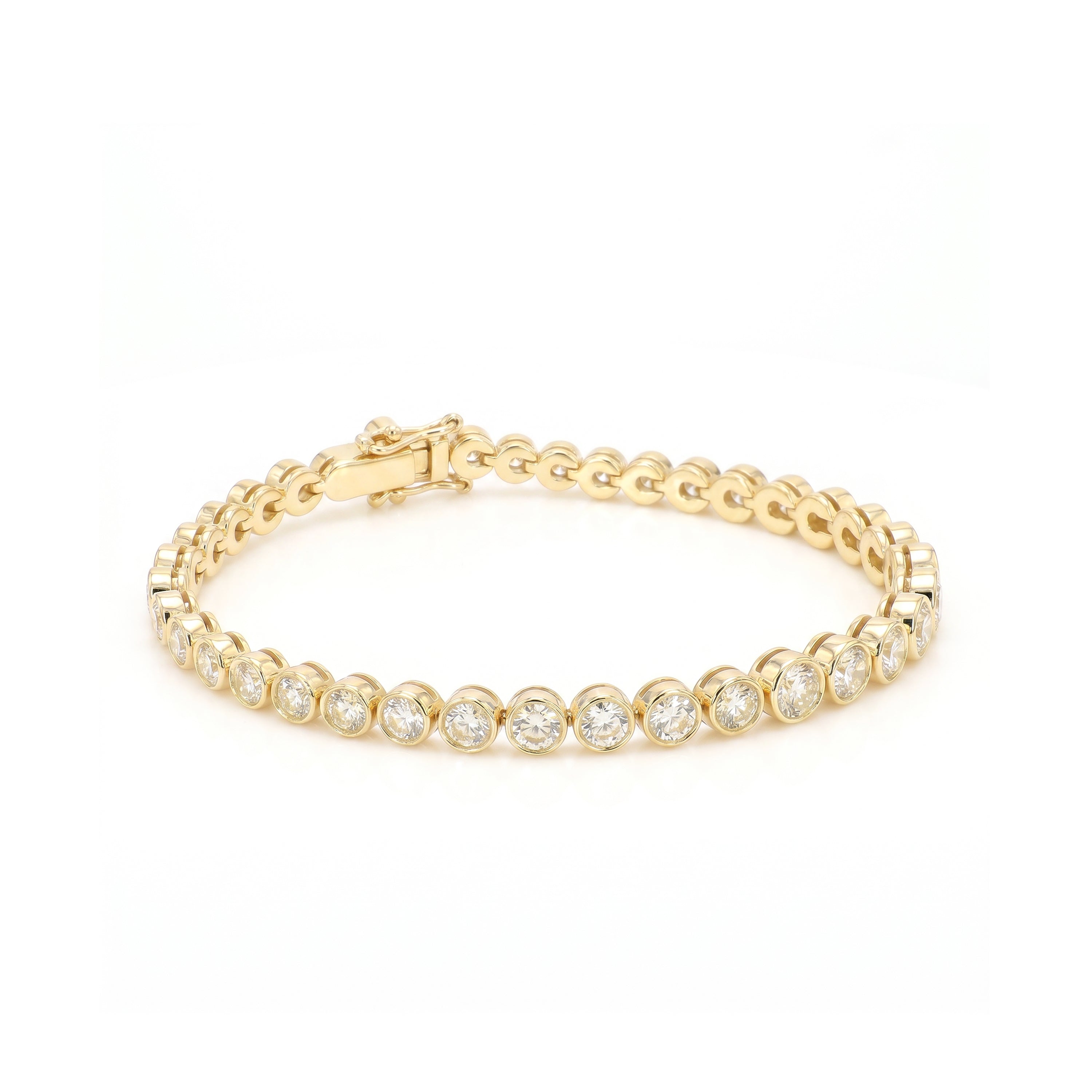 Natural Diamond Bezel Tennis Bracelet