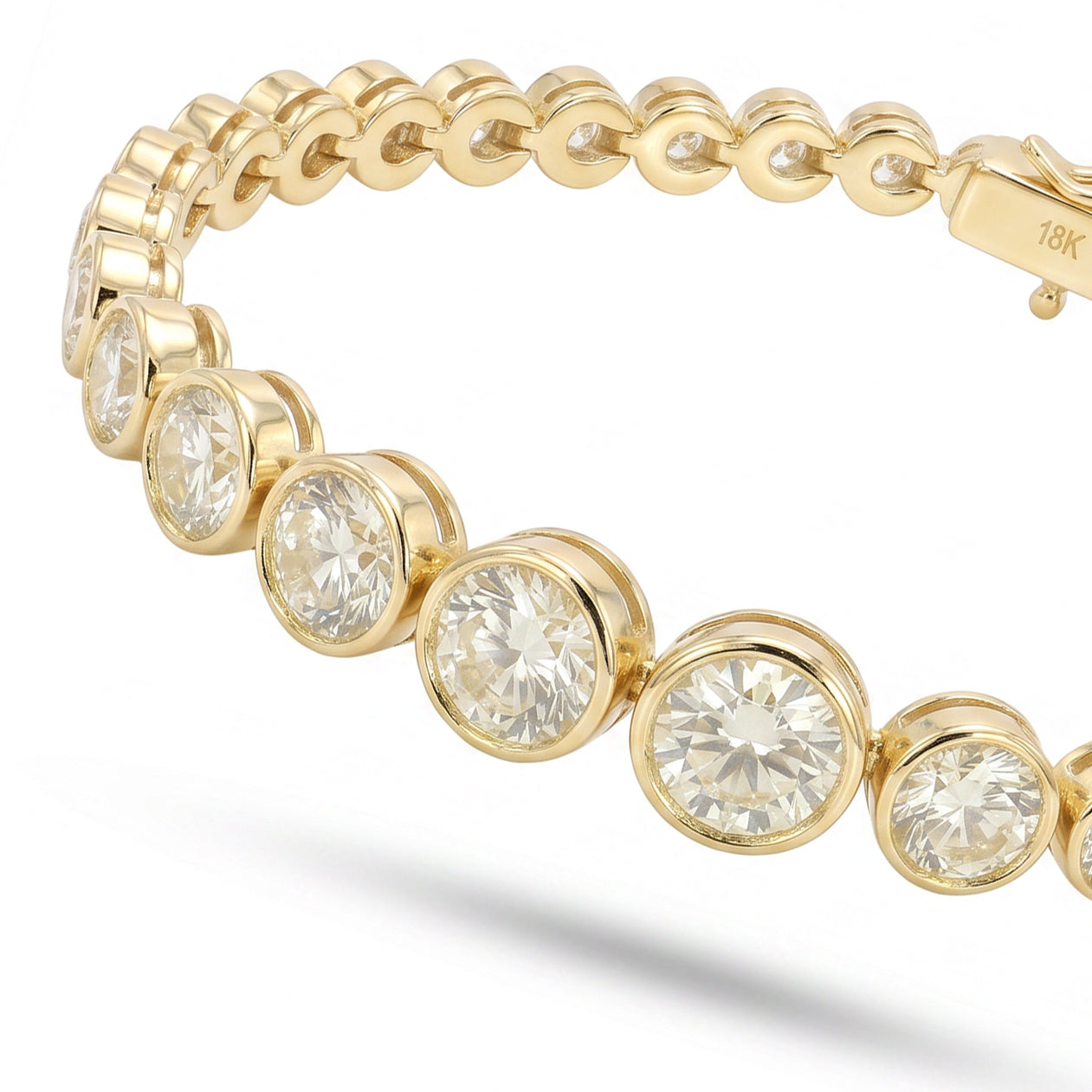 Natural Diamond Bezel Tennis Bracelet