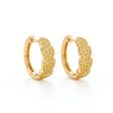 Natural Yellow Pavé Diamond Leaf Huggie Earrings