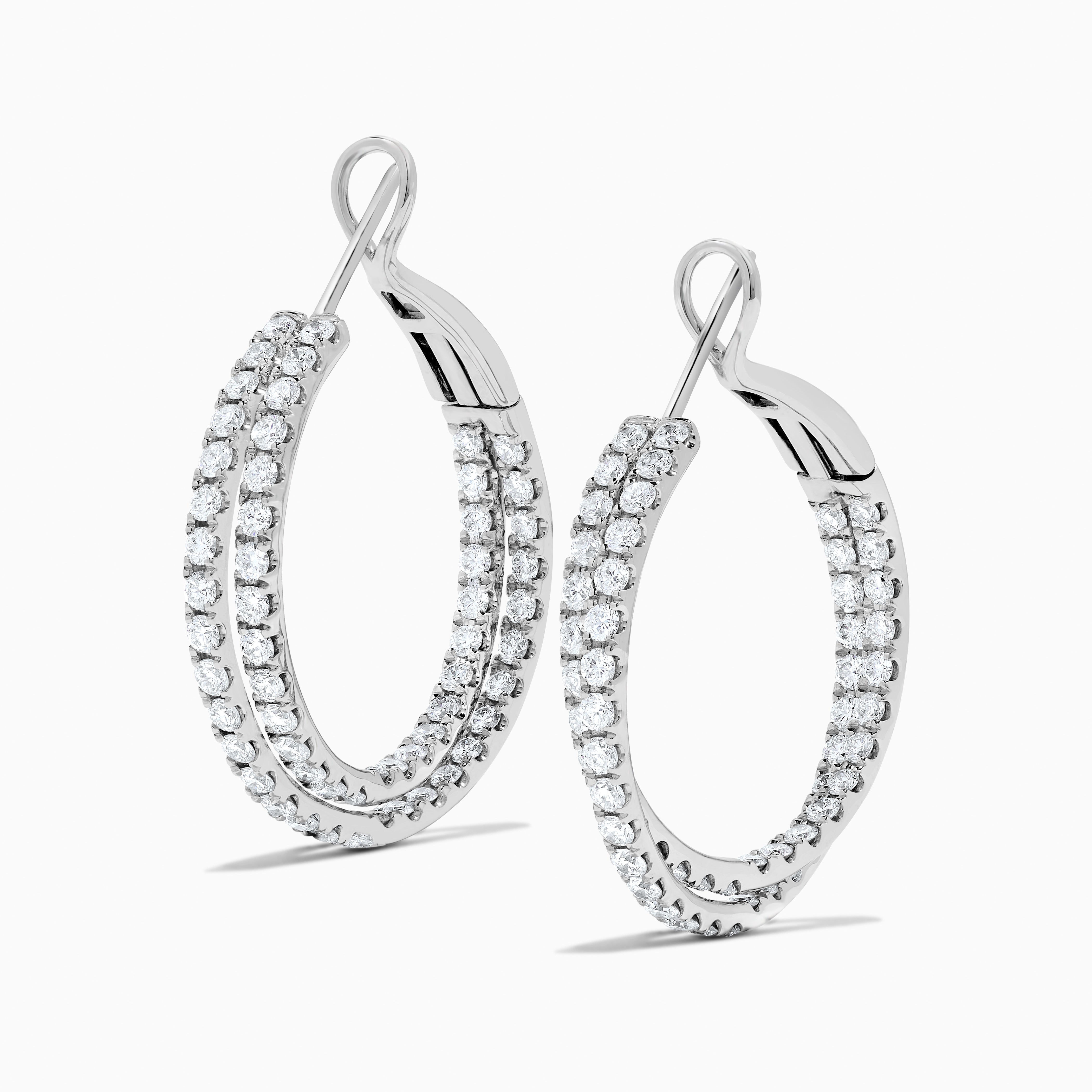 Diamond Hoop Earrings JEW030GP