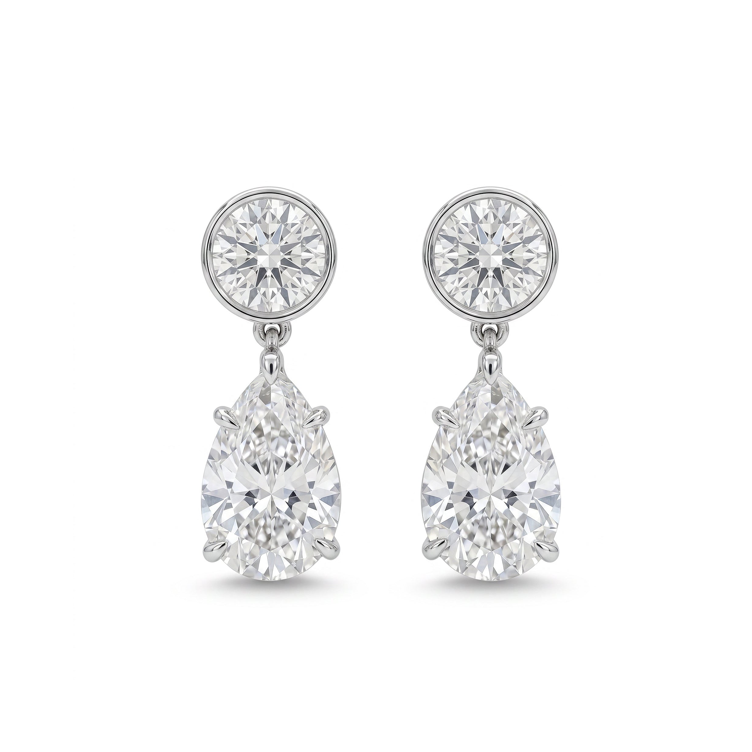 Natural Pear Diamond Earrings | GIA Certified