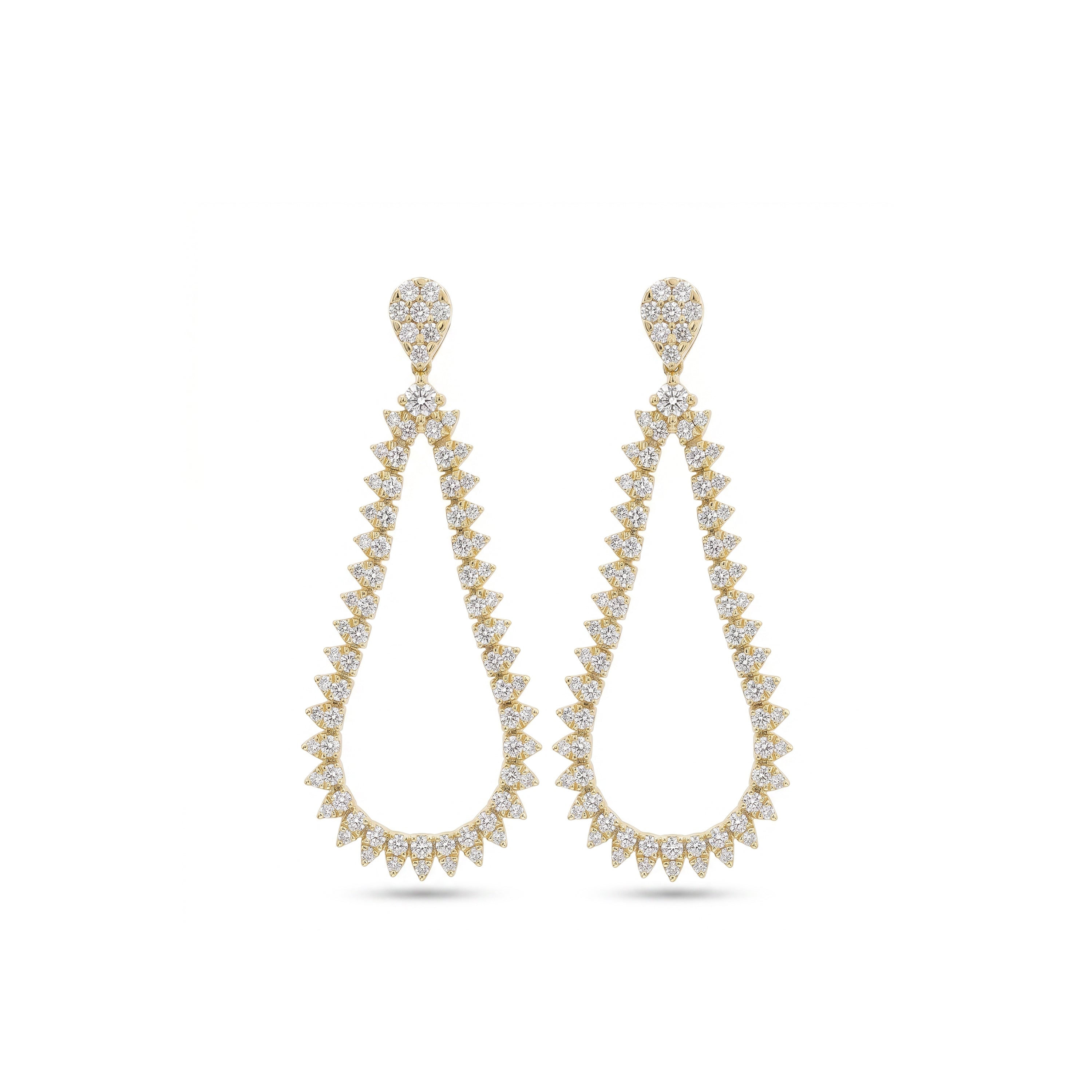Natural Pavé Diamond Loop Earrings