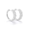 Natural Pavé Diamond Leaf Huggie Earrings