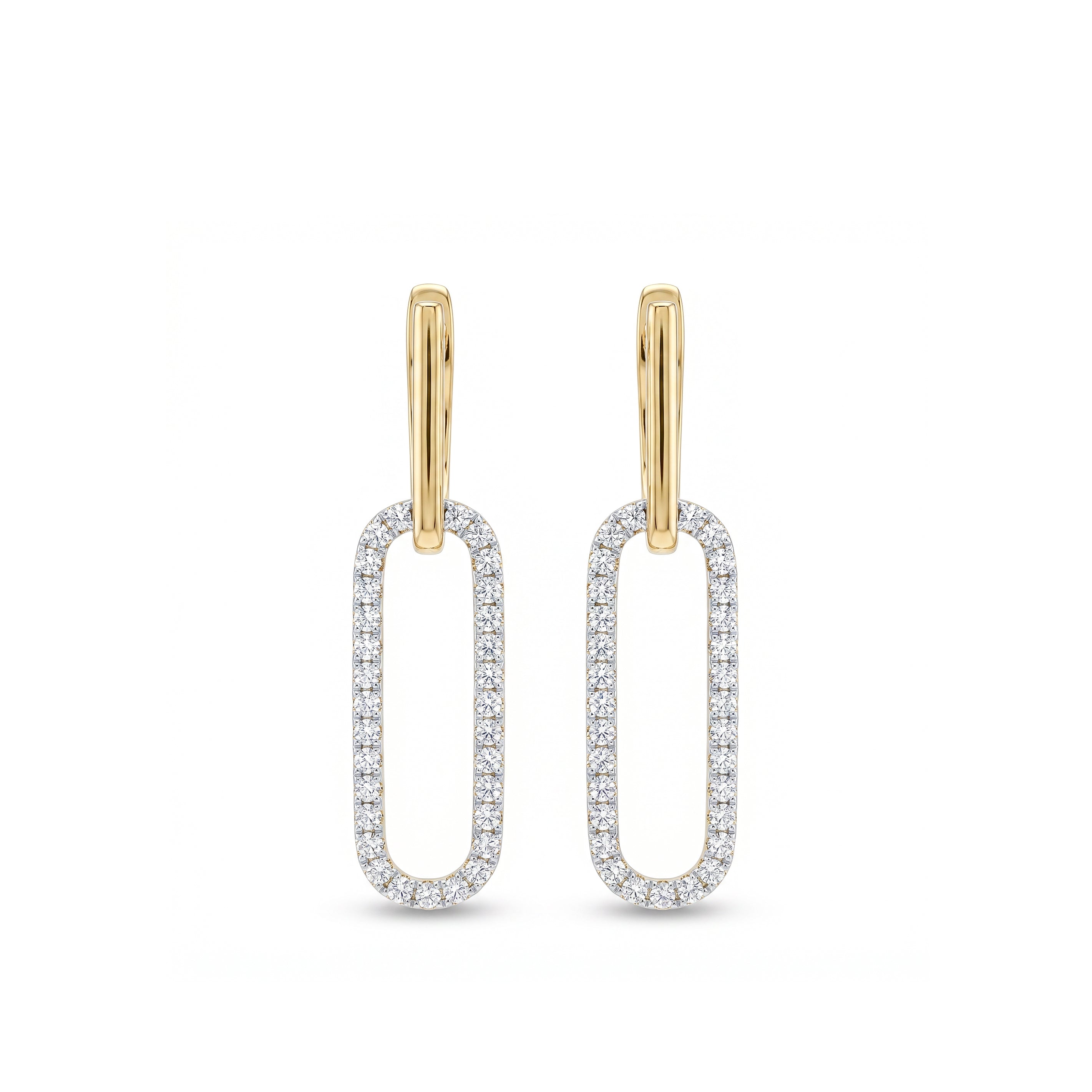 Natural Diamond Loop Earrings
