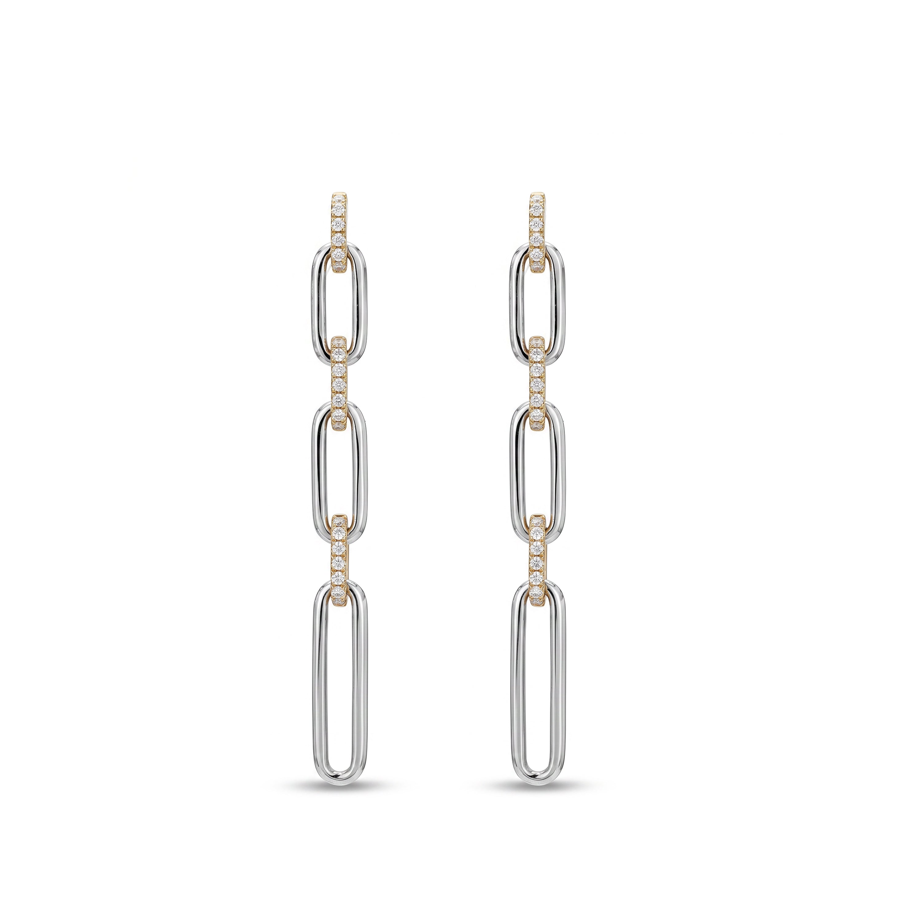 Natural Diamond Links Earrings