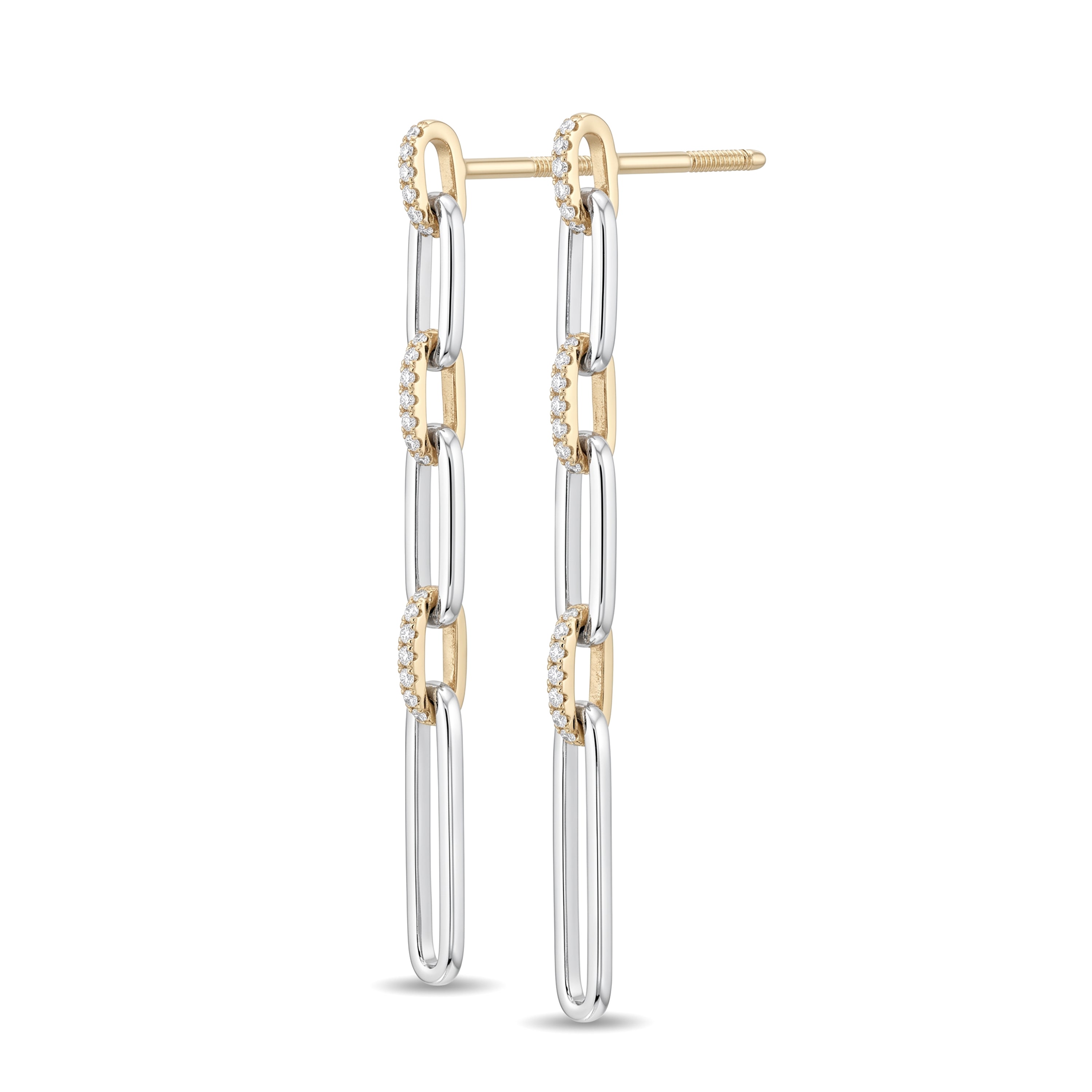 Natural Diamond Links Earrings
