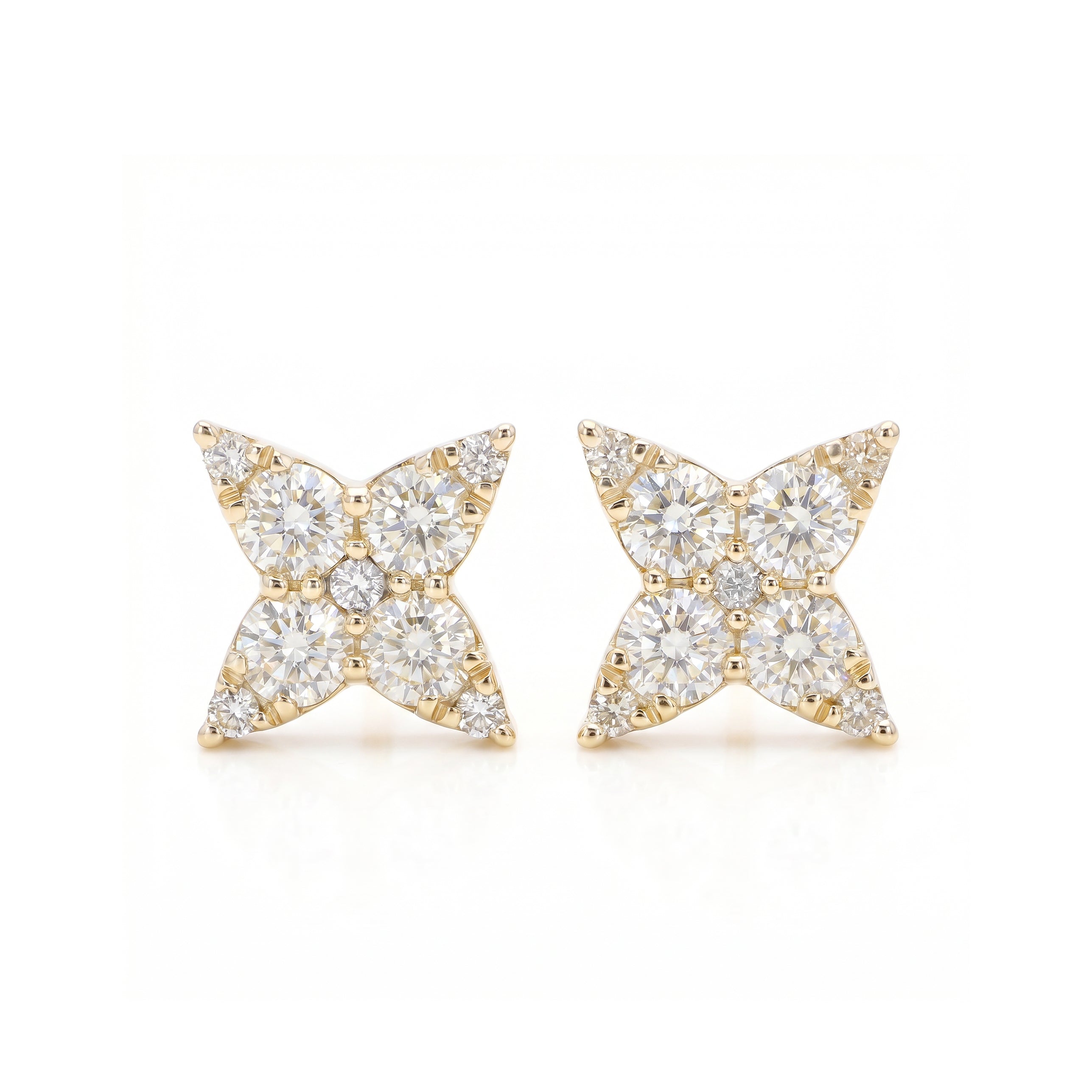 Natural Diamond Star Earring