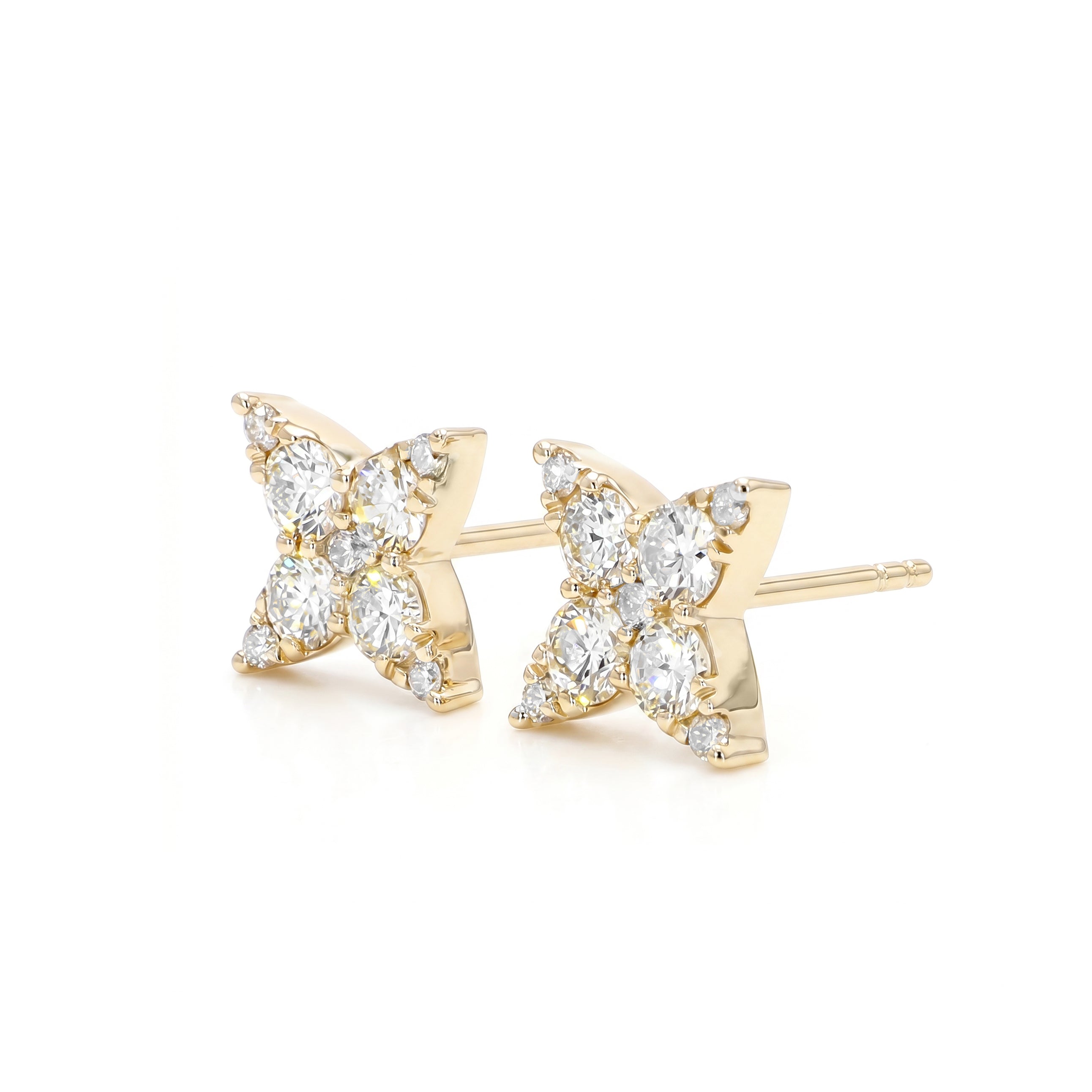 Natural Diamond Star Earring