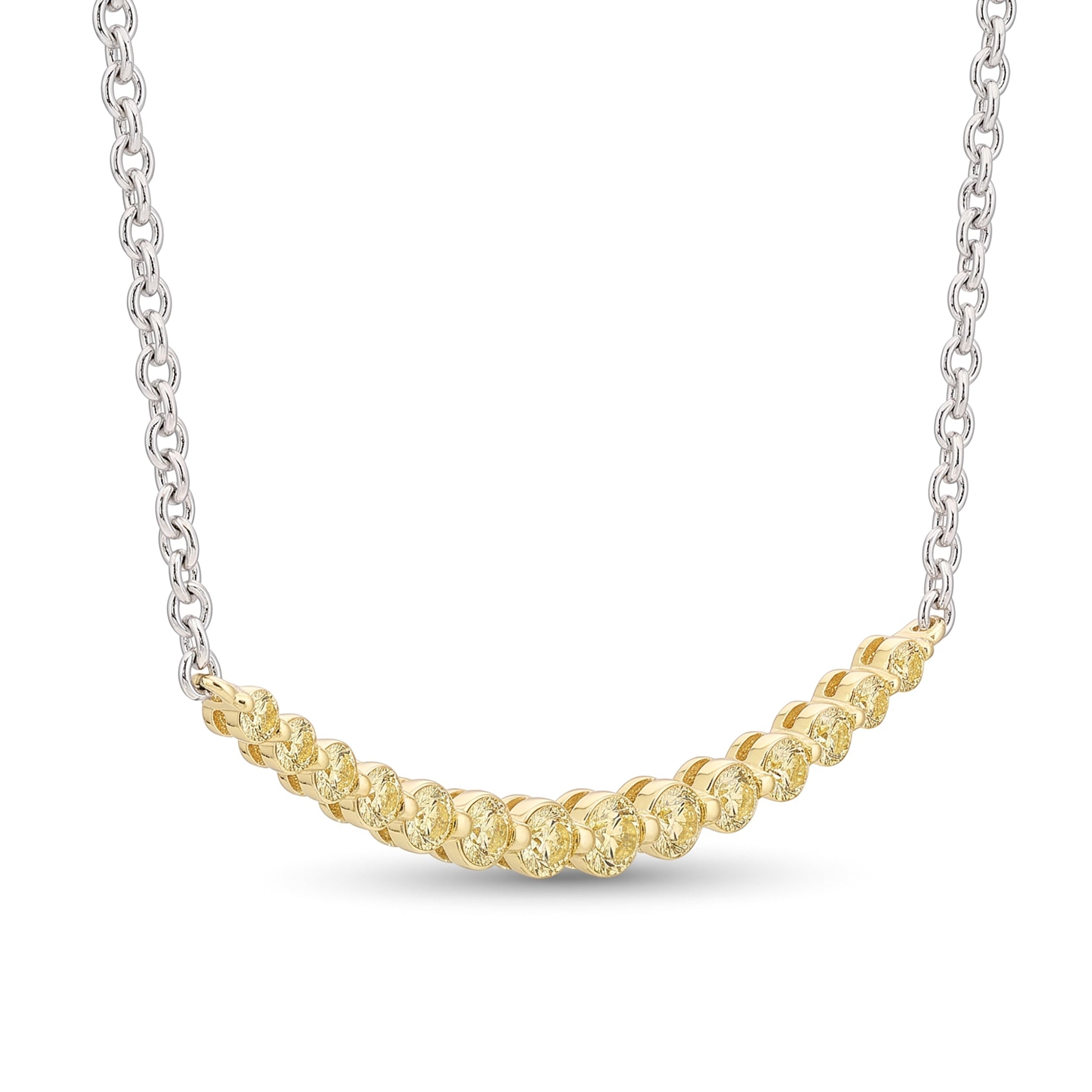 Natural Yellow Diamond Necklace