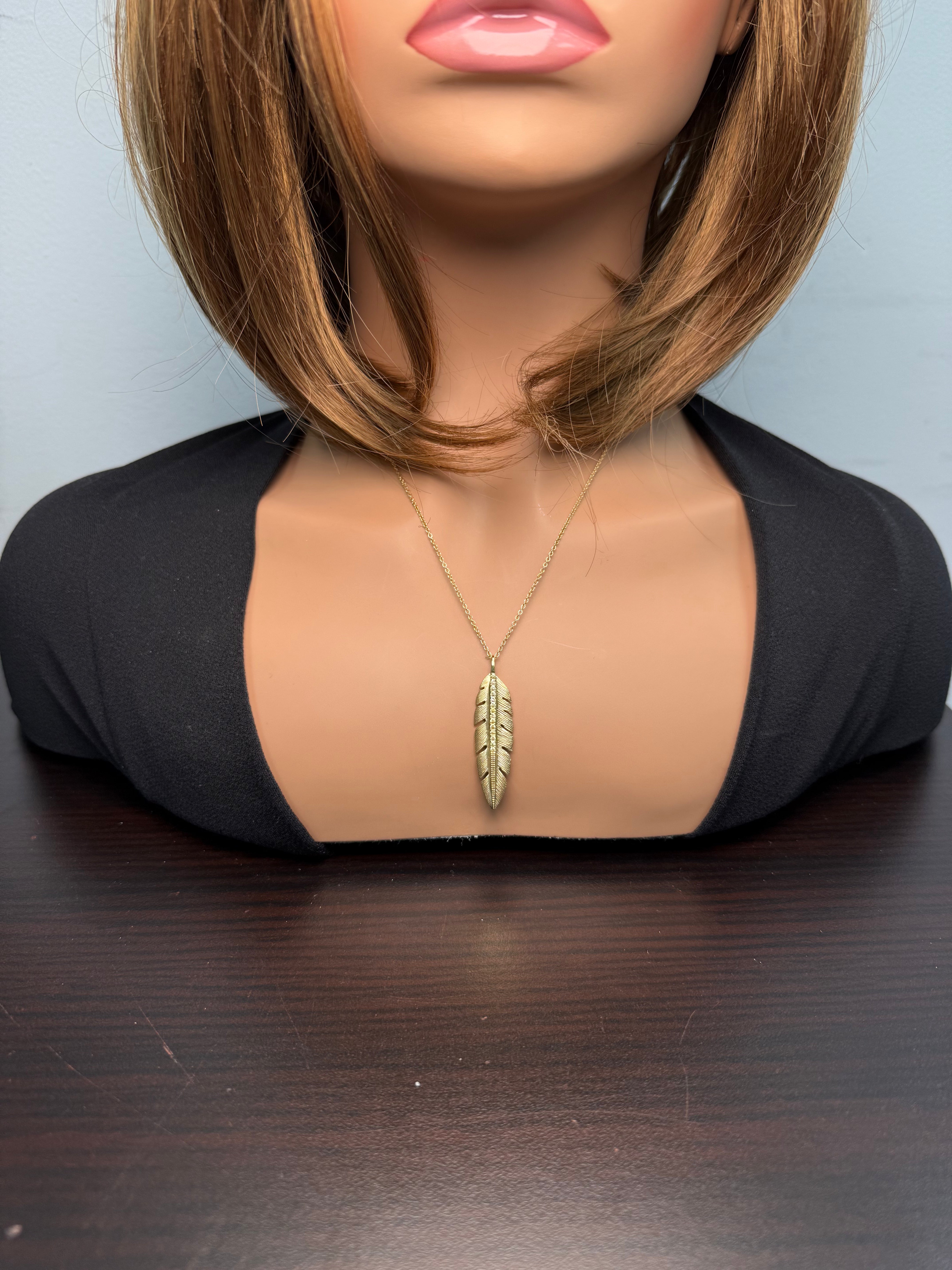 Natural Yellow Round Diamond Necklace