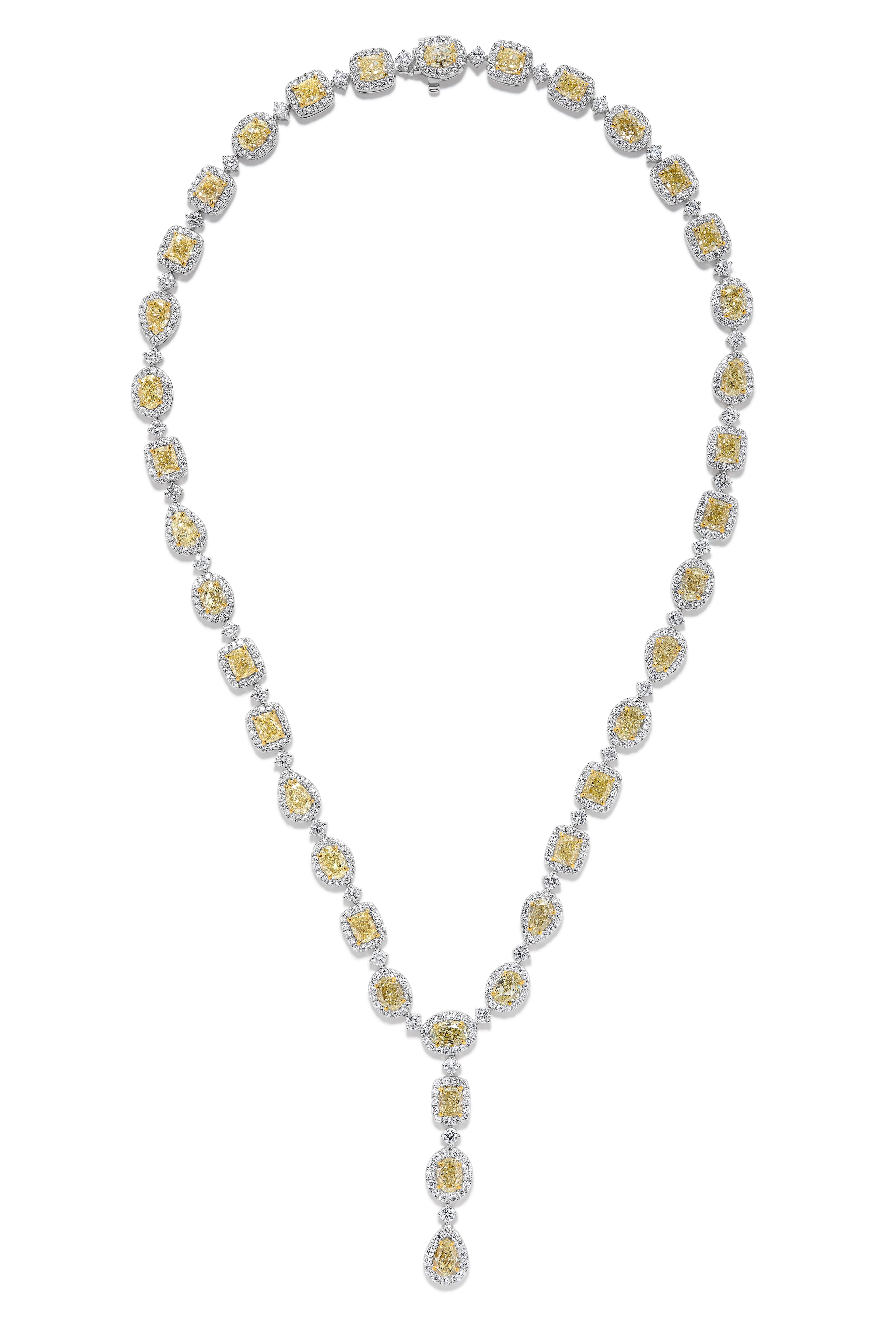 Natural Yellow Oval Diamond Necklace GIA Certified product image 1